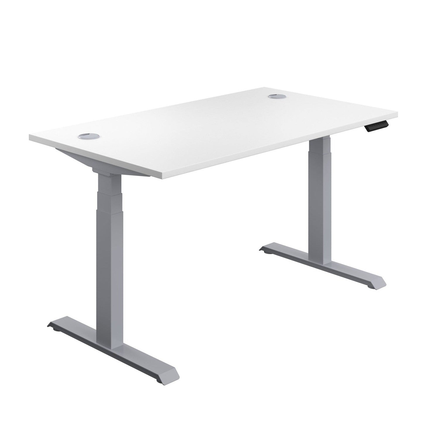 Economy Sit Stand Desk (FSC) | 1200 X 800 | White/Silver