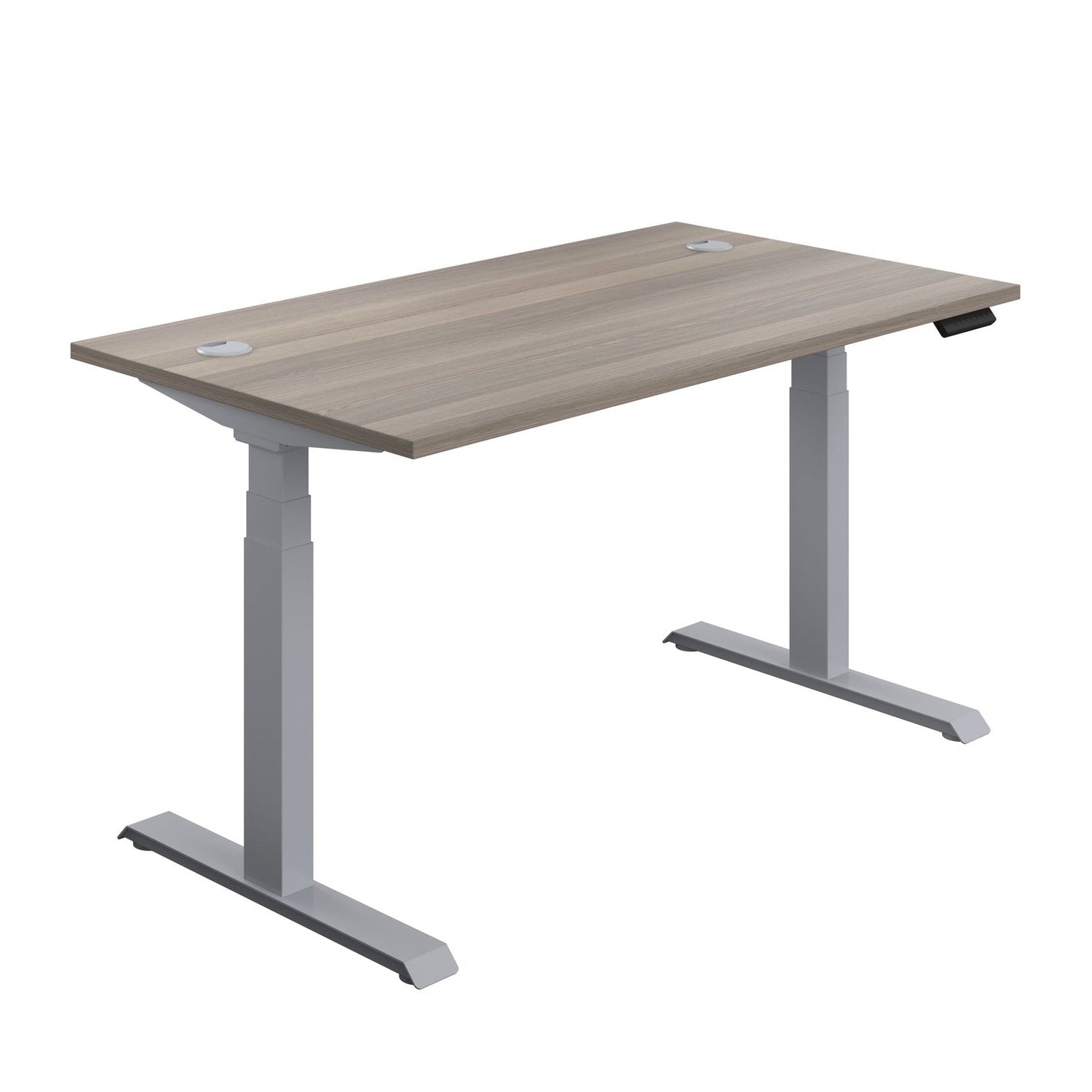 Economy Sit Stand Desk (FSC) | 1400 X 800 | Grey Oak/Silver