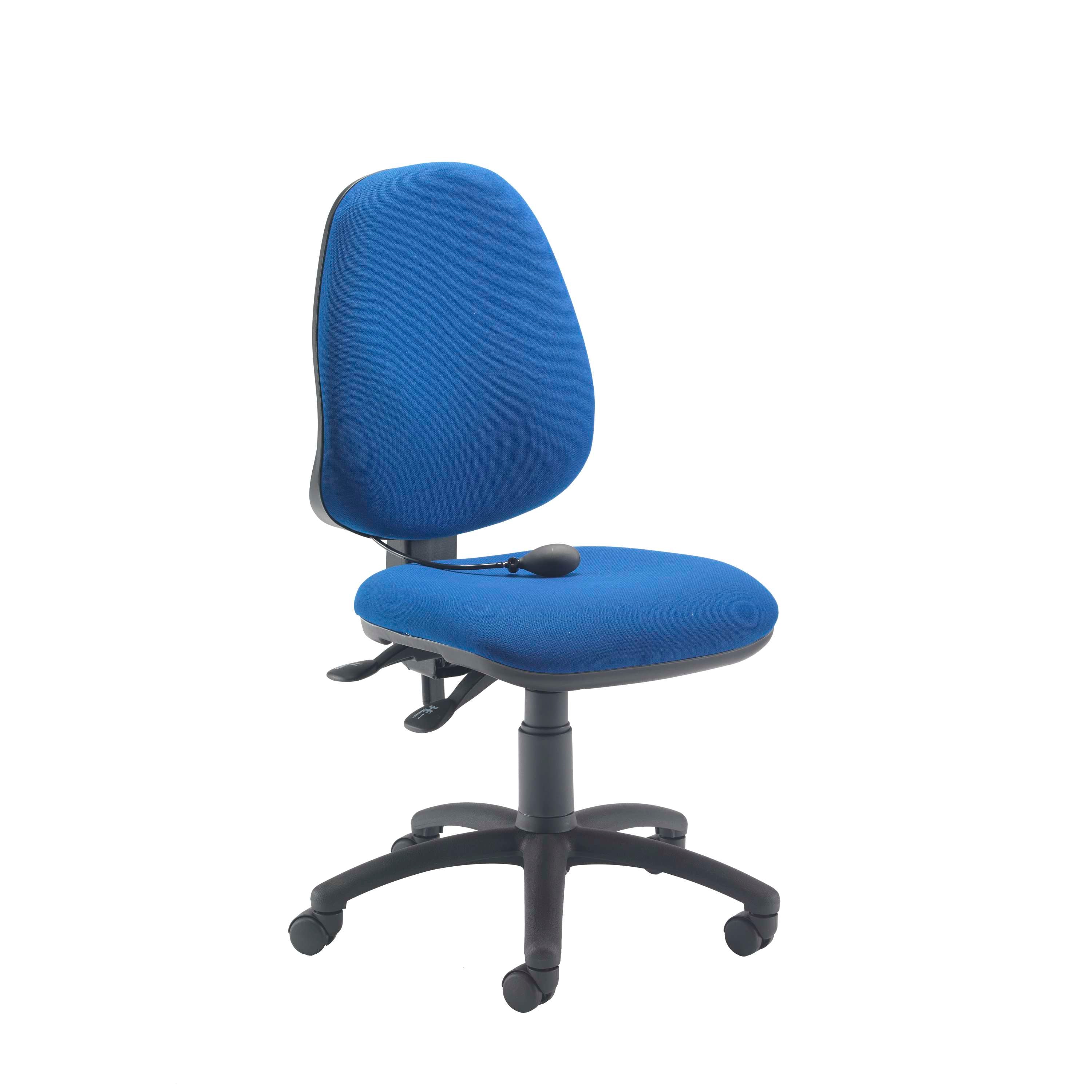 Calypso Ergo 2 Lever Office Chair with Lumbar Pump | No Arms | Royal Blue