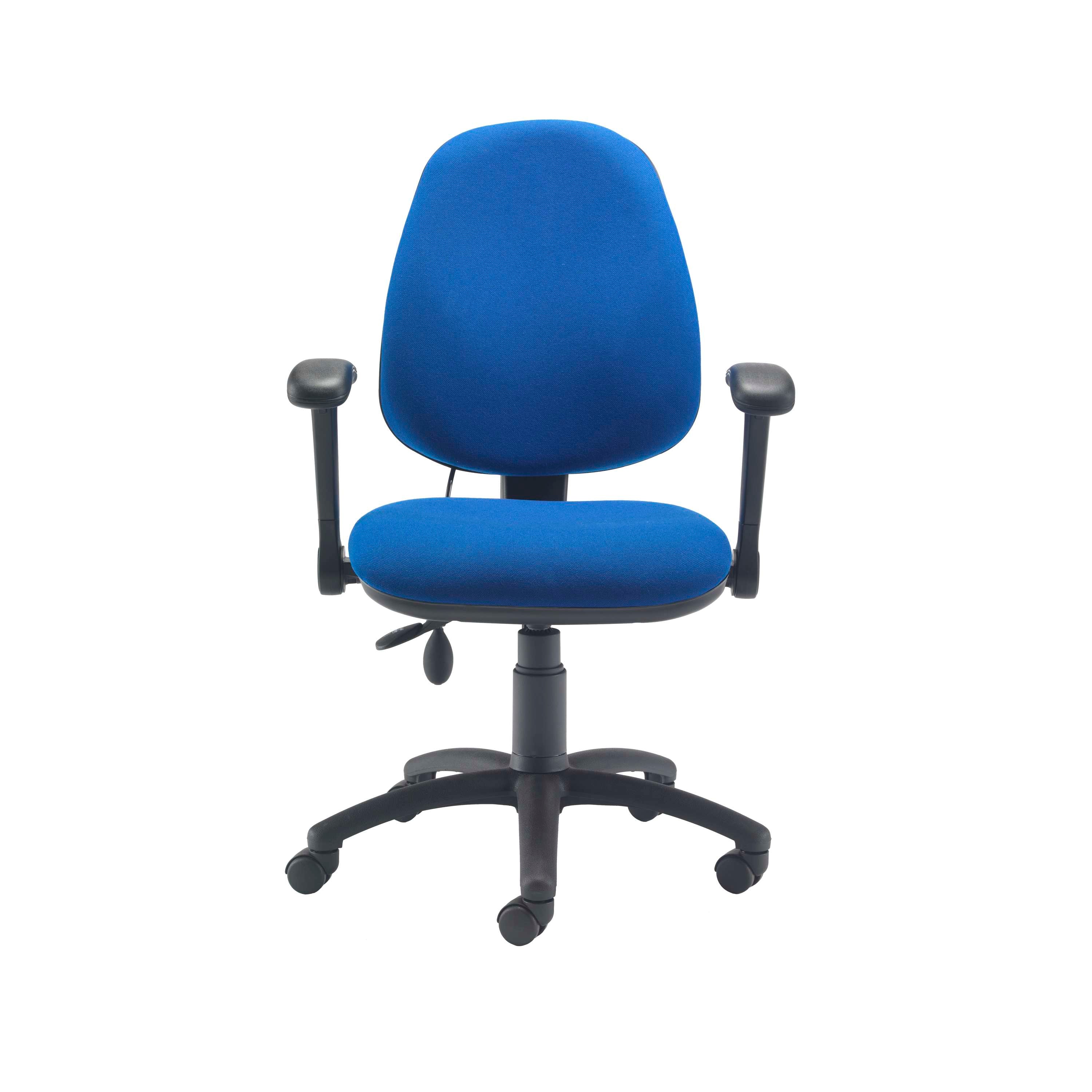 Calypso Ergo 2 Lever Office Chair with Lumbar Pump | Folding Arms | Royal Blue