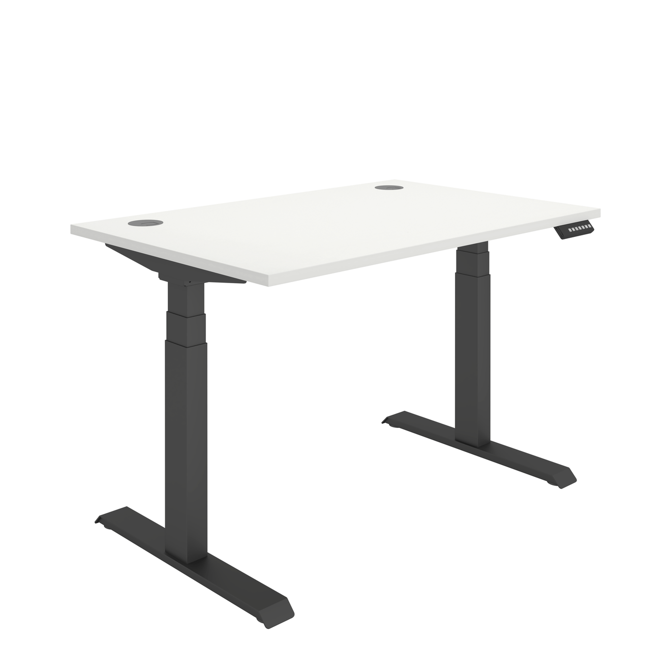 Office Rectangular Dual Motor Sit Stand Desk (FSC) | 1200X800 | White/Black