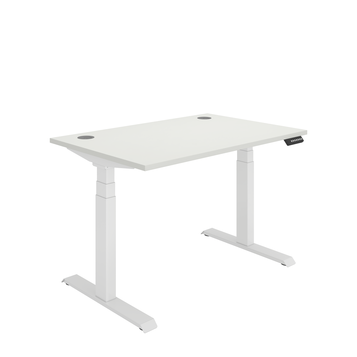 Office Rectangular Dual Motor Sit Stand Desk (FSC) | 1200X800 | White/White