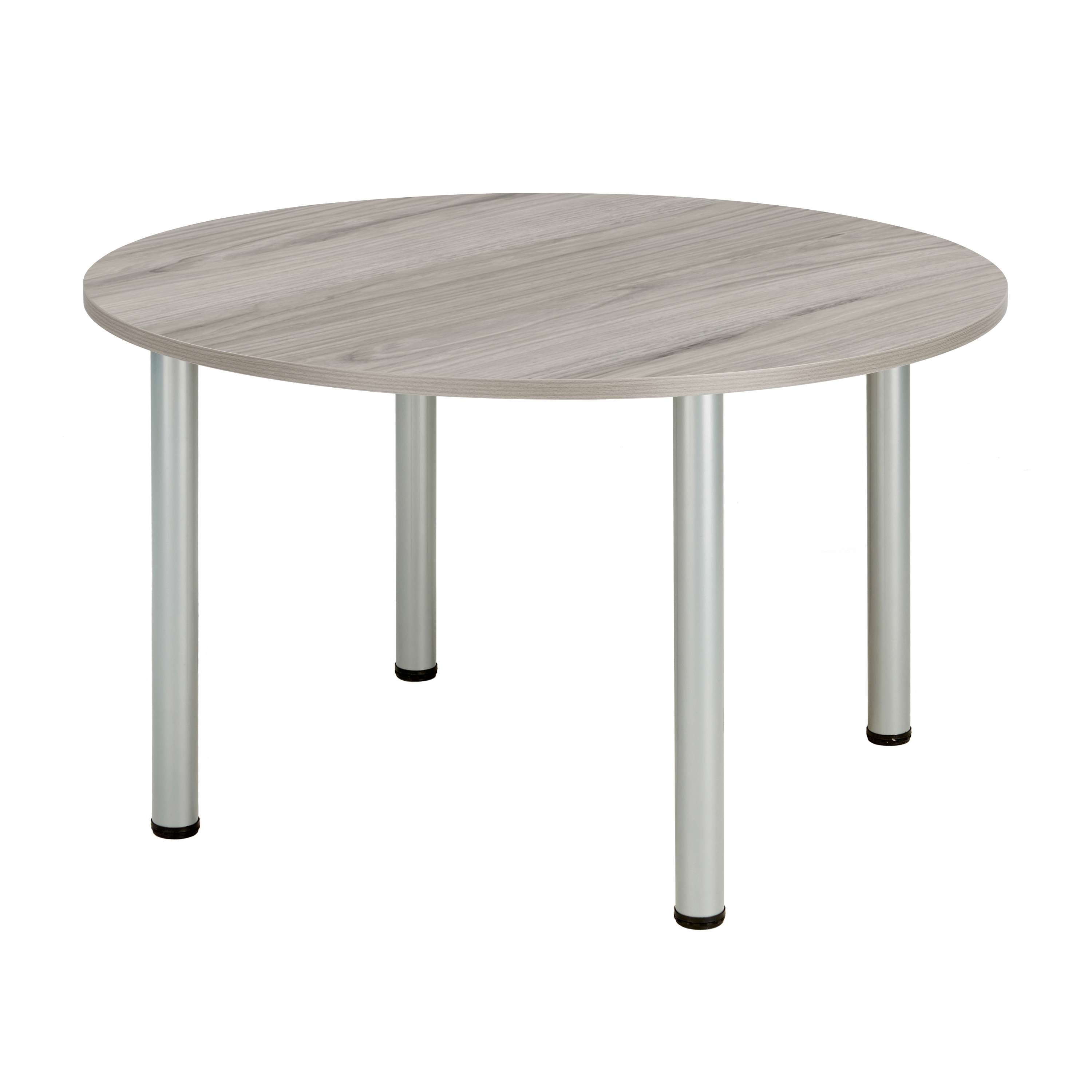 Core Pole Leg Round Meeting Table (Fsc) | 1200X1200 | Alaskan Grey Oak