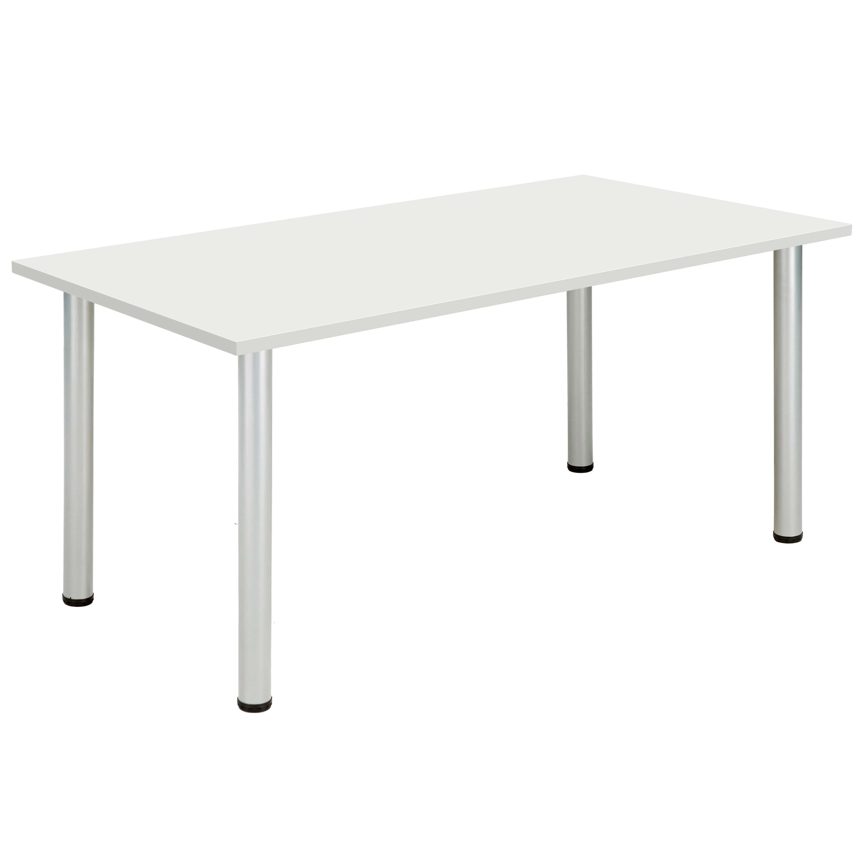 Core Pole Leg Rectangular Meeting Table (Fsc) | 1600X800 | Arctic White
