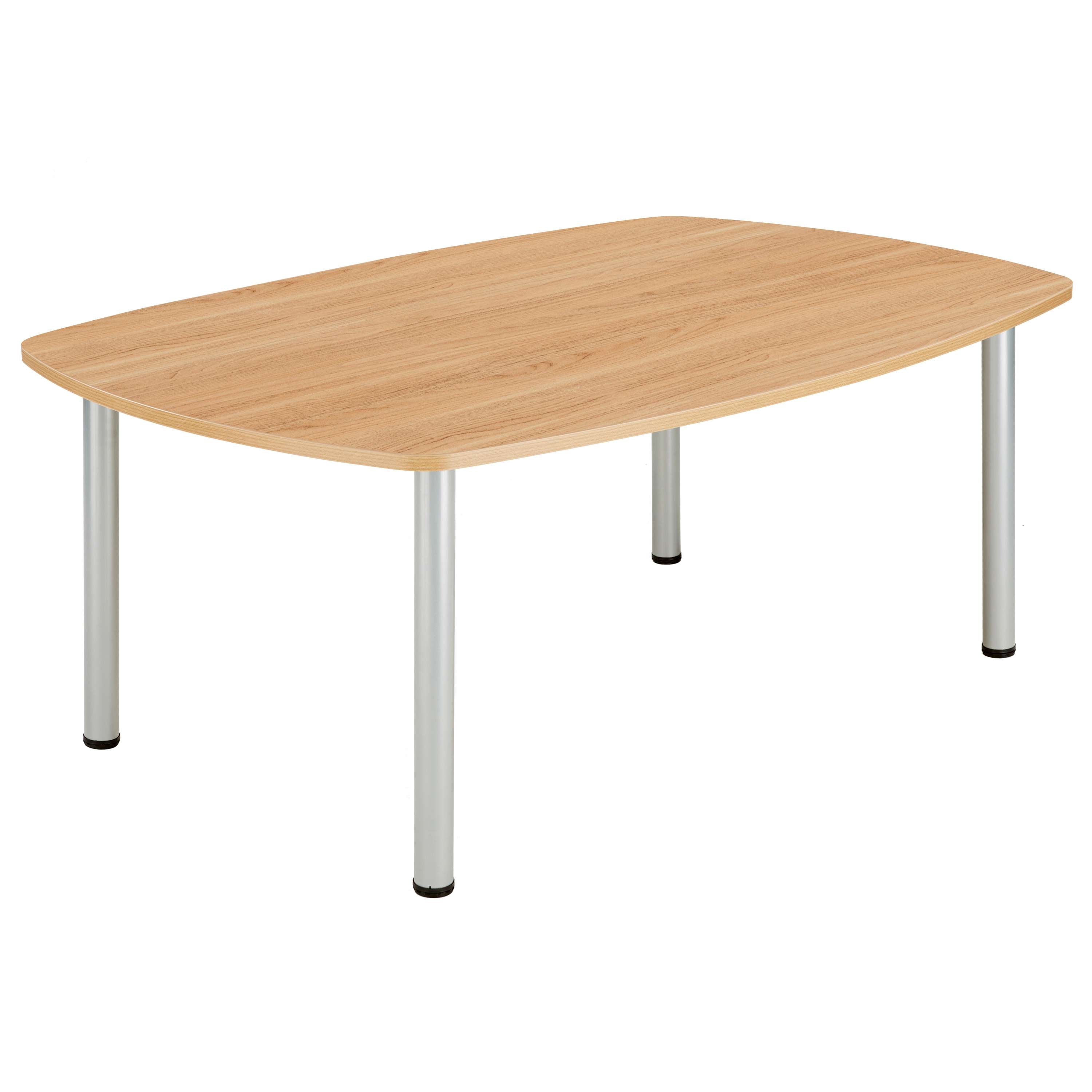 Core Pole Leg Barrel Shaped Meeting Table (Fsc) | 1800X1000 | Norwegian Beech