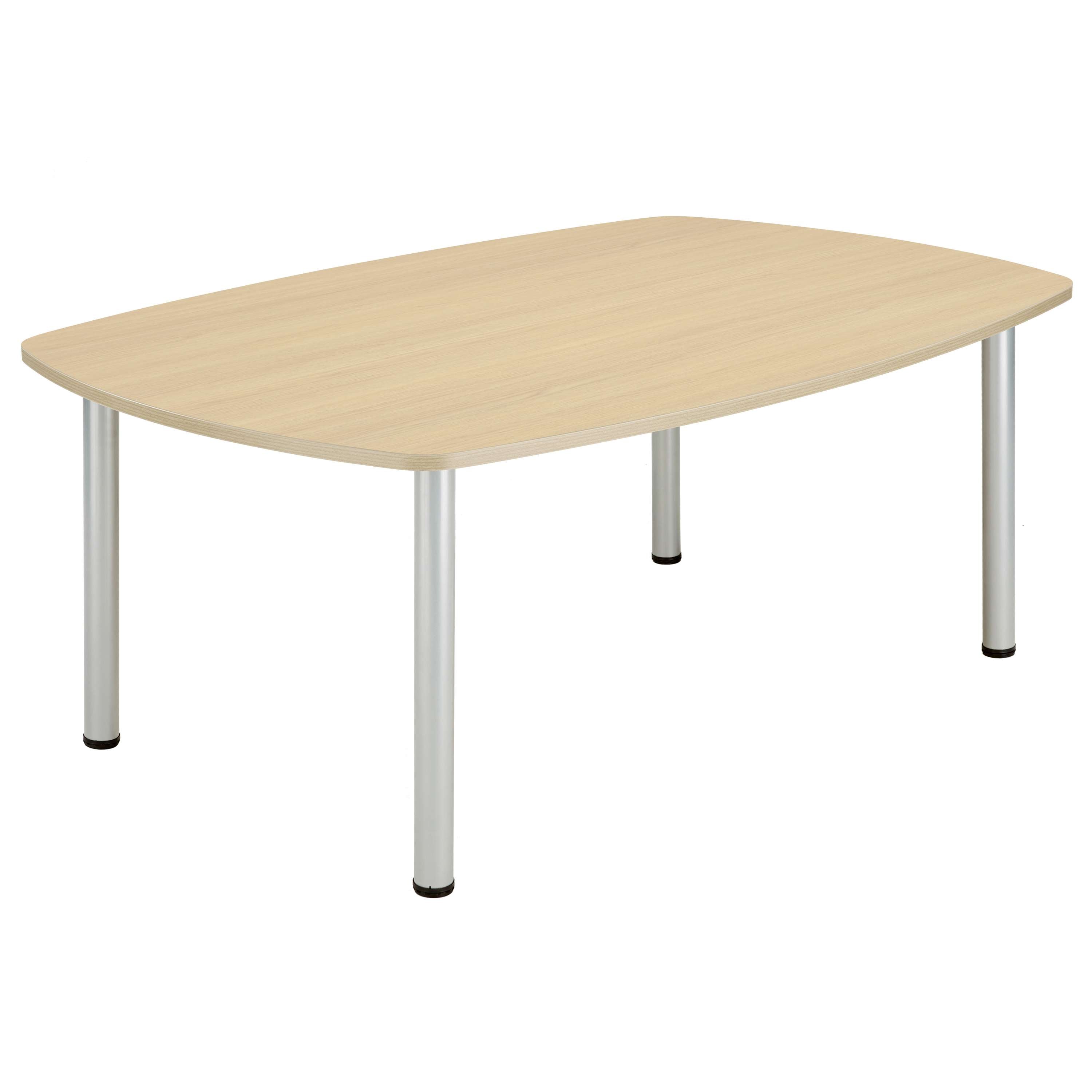 Core Pole Leg Barrel Shaped Meeting Table (Fsc) | 1800X1000 | Canadian Oak