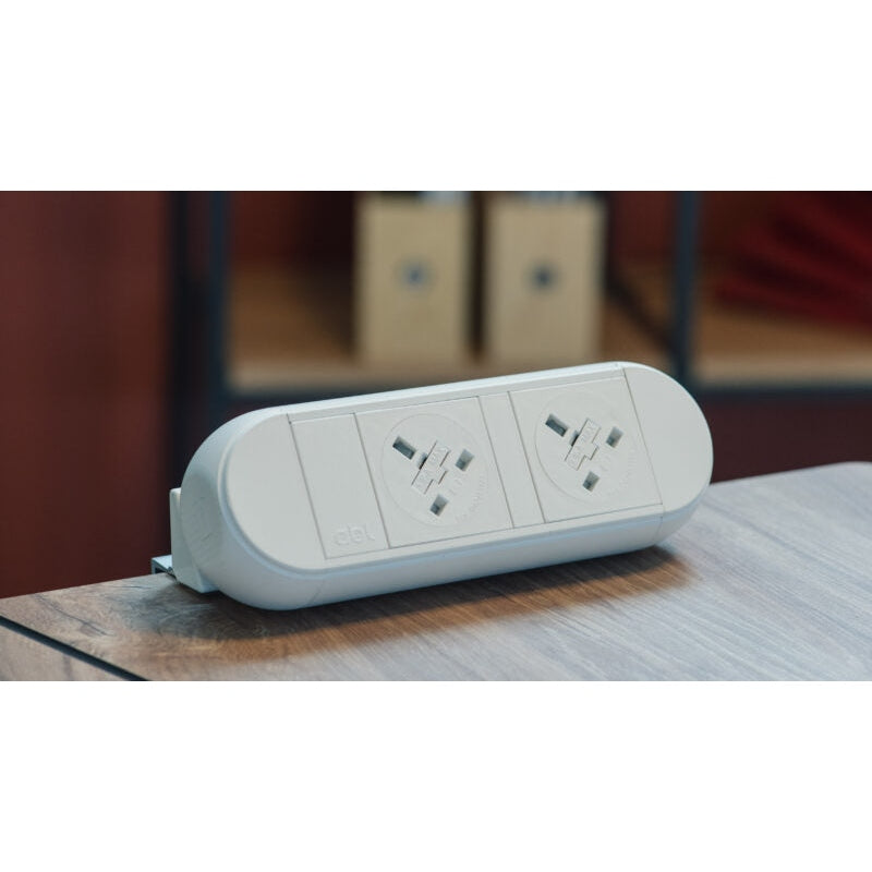 Desktop Power Module with 2 UK Power Sockets