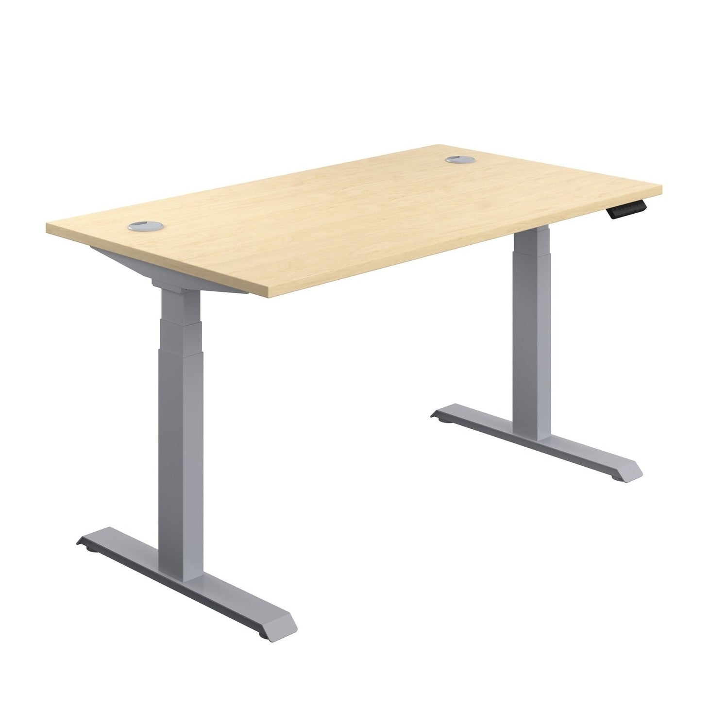 Economy Sit Stand Desk (FSC) | 1600 X 800 | Maple/Silver