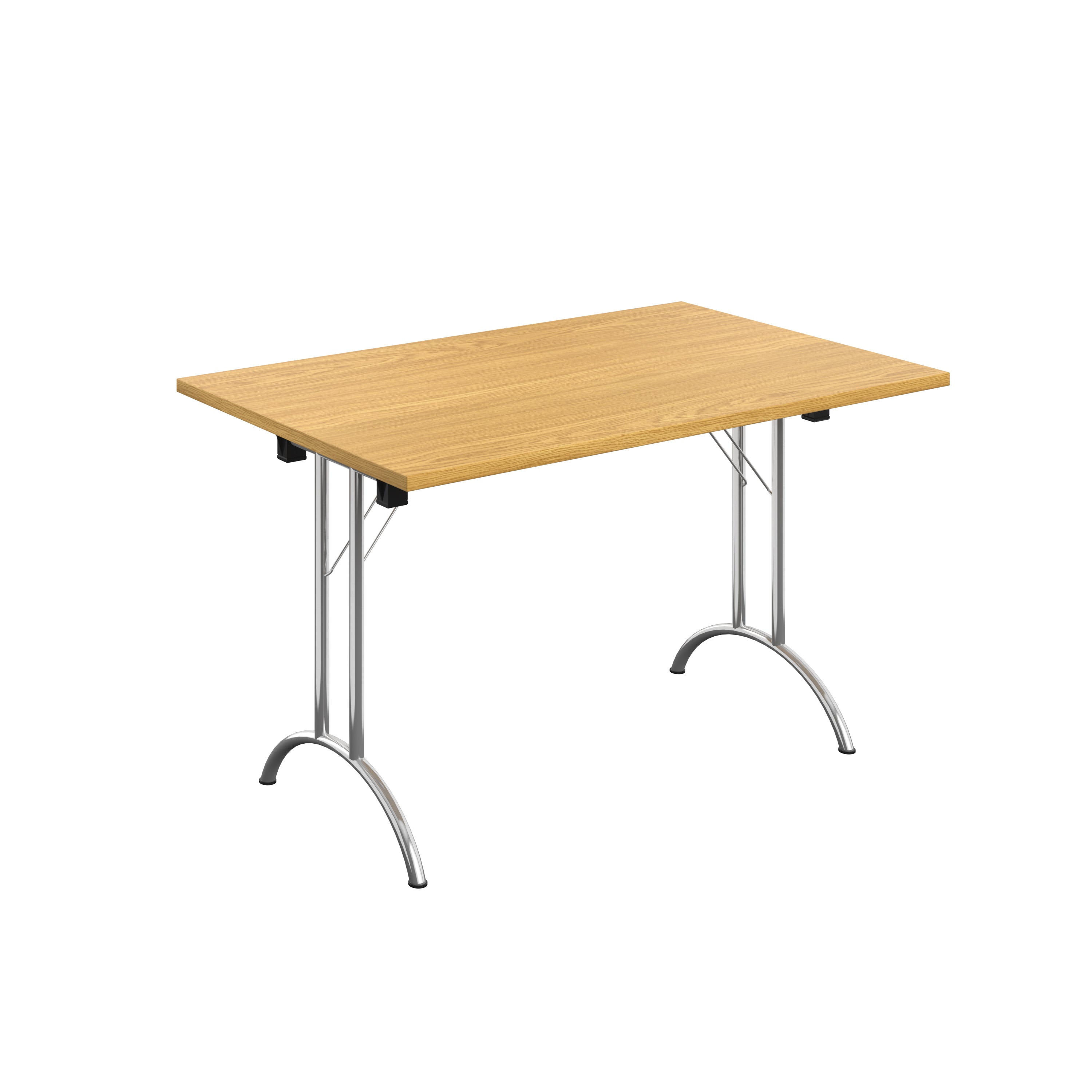 One Union Rectangular Folding Table (FSC) | 1200 X 800 | Nova Oak/Chrome