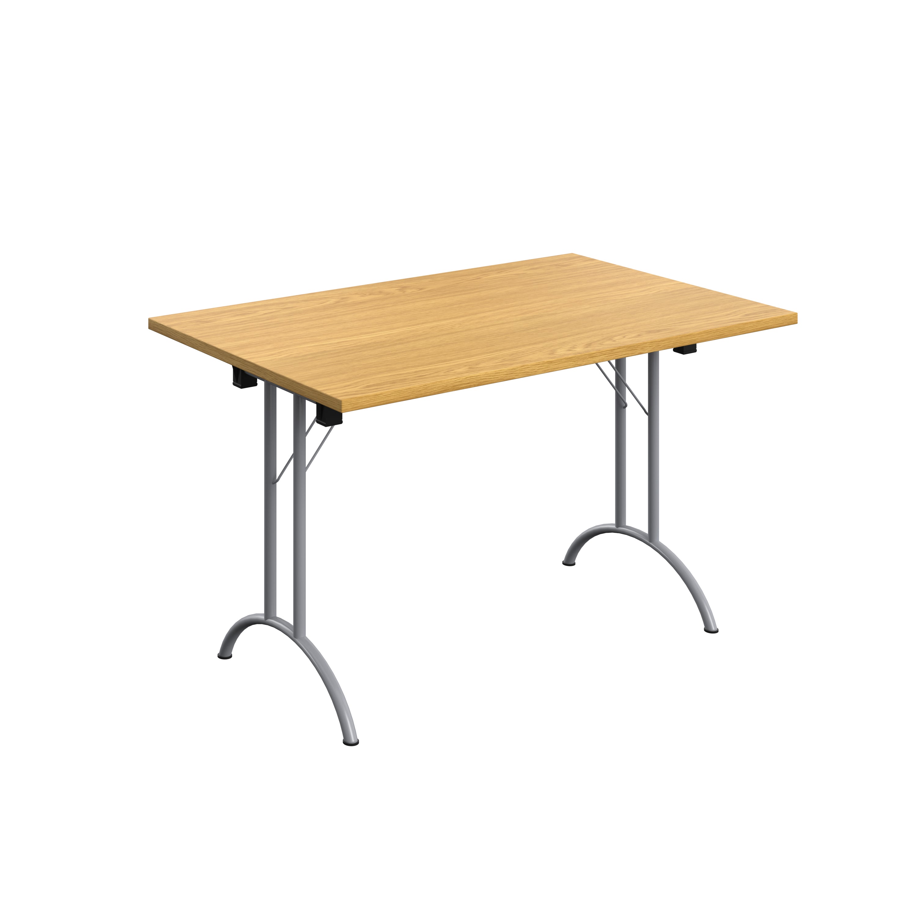 One Union Rectangular Folding Table (FSC) | 1200 X 800 | Nova Oak/Silver