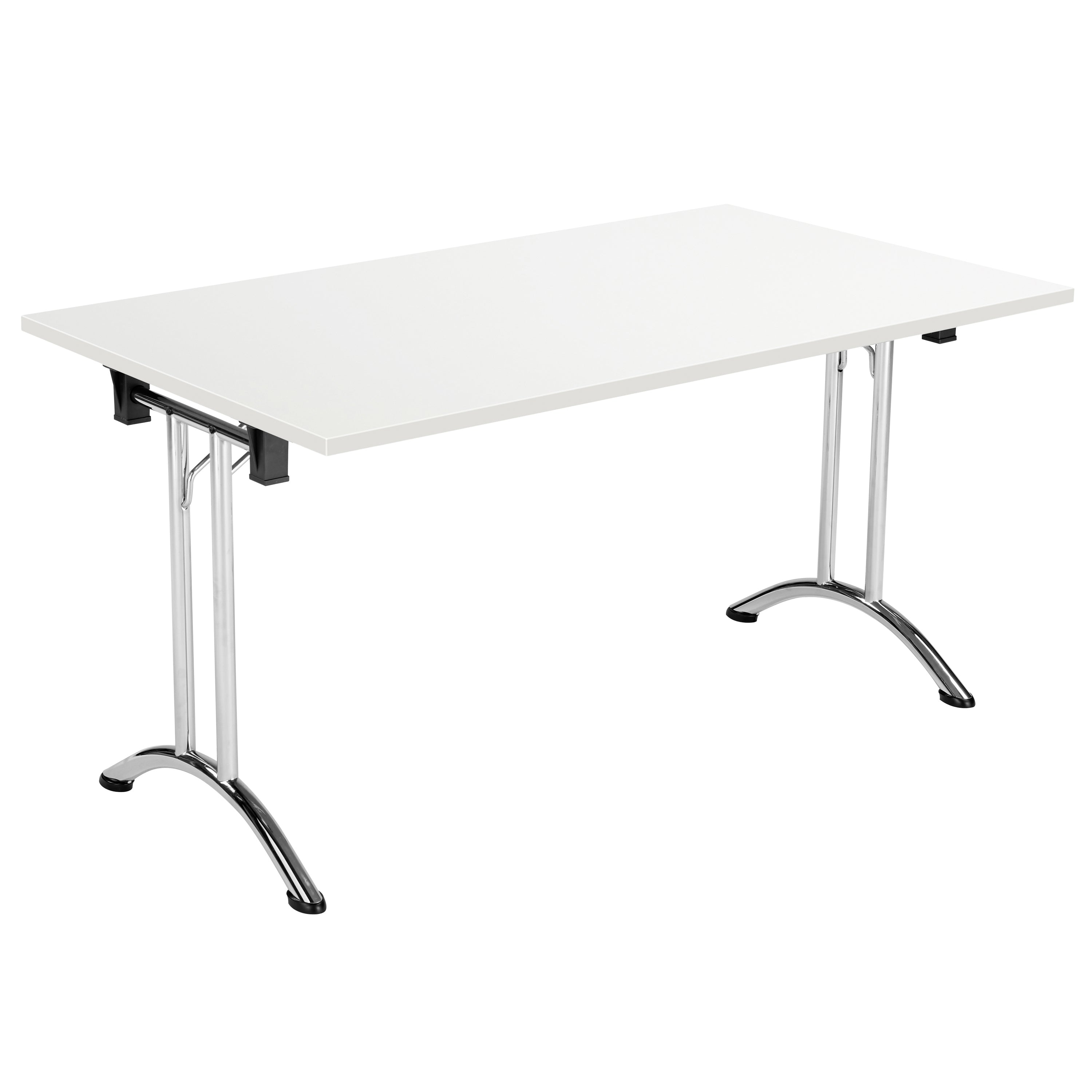 One Union Rectangular Folding Table (FSC) | 1400 X 700 | White/Chrome