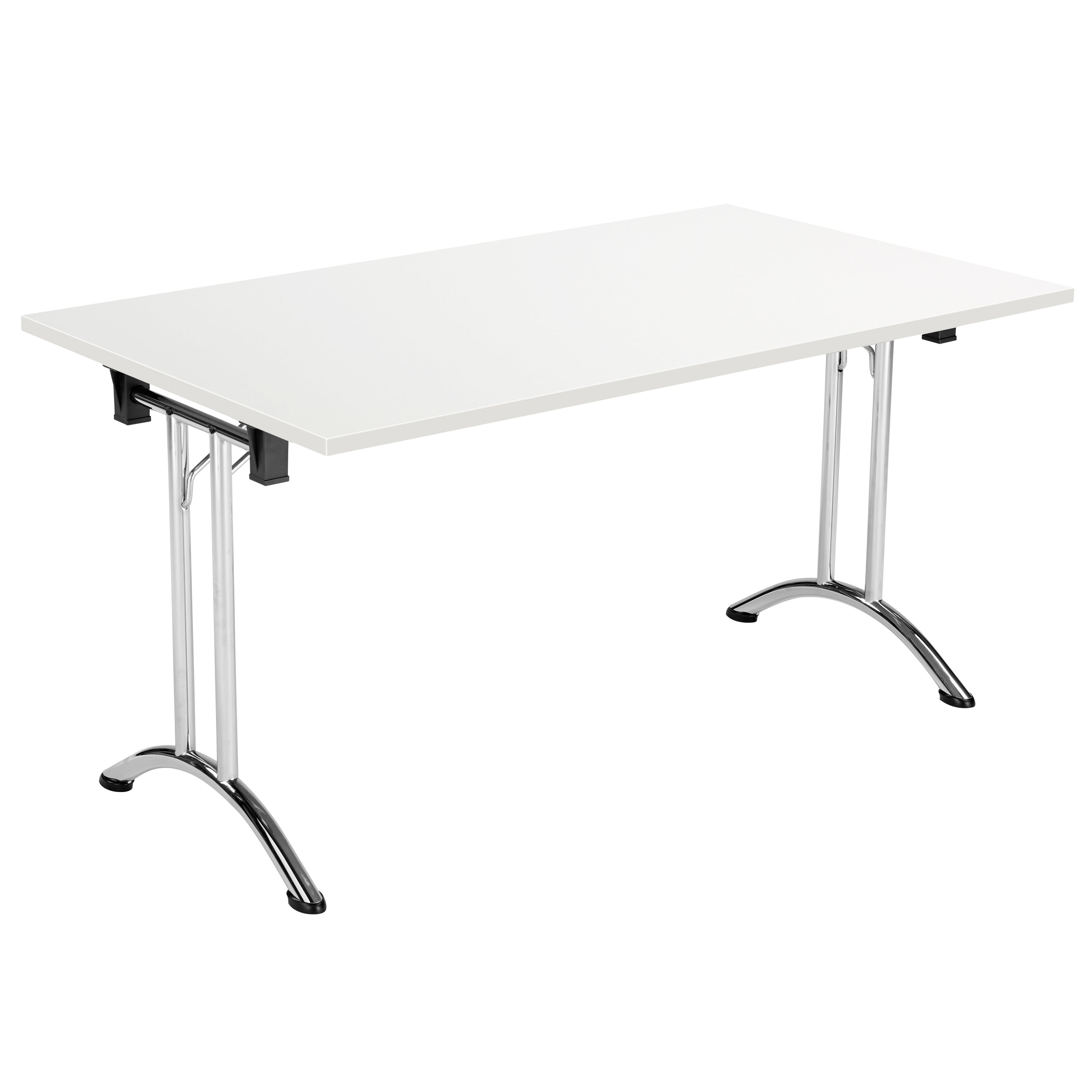 One Union Rectangular Folding Table (FSC) | 1400 X 800 | White/Chrome