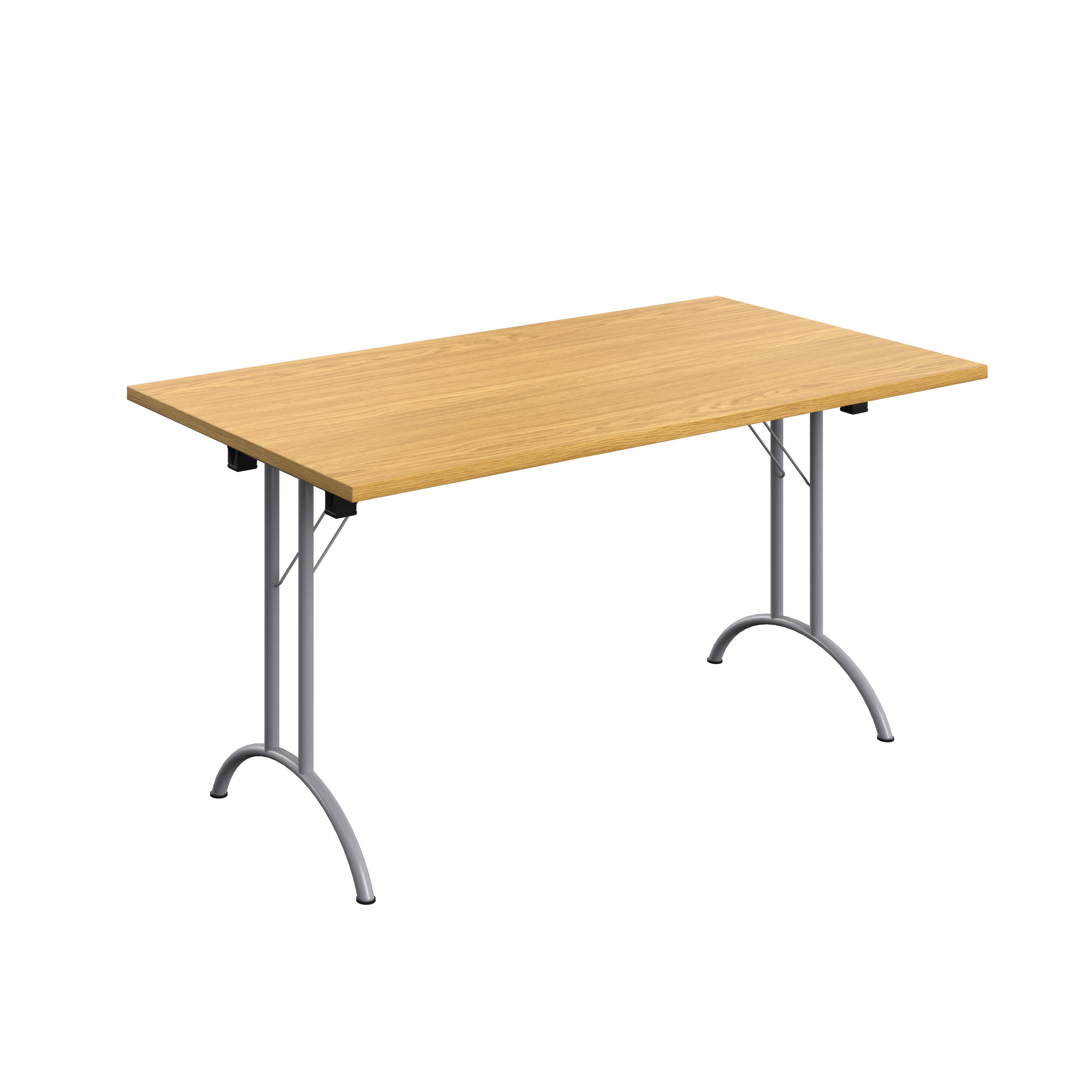 One Union Rectangular Folding Table (FSC) | 1400 X 800 | Nova Oak/Silver