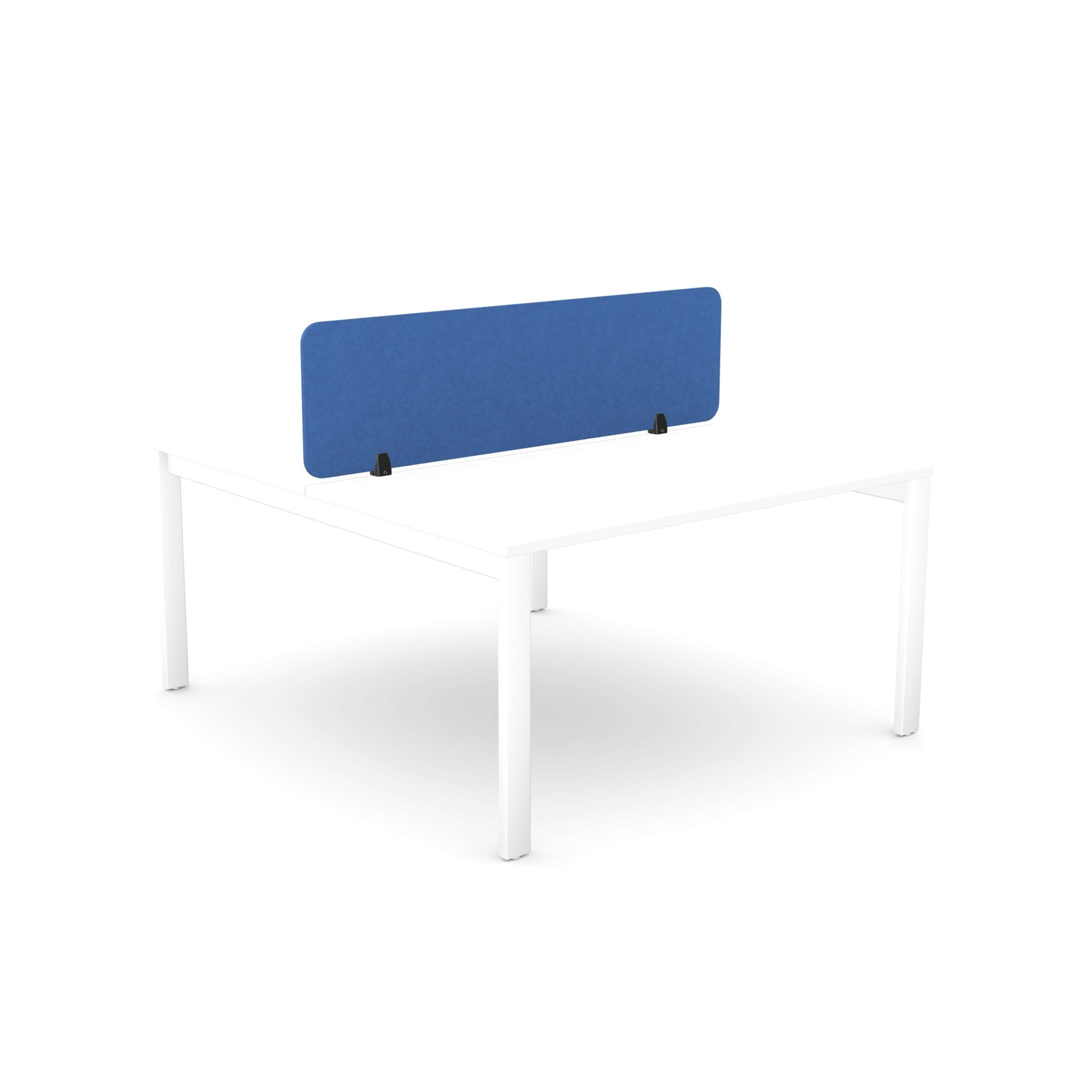 Desk Mounted Acoustic PET Screen | 1390X400 | Blue