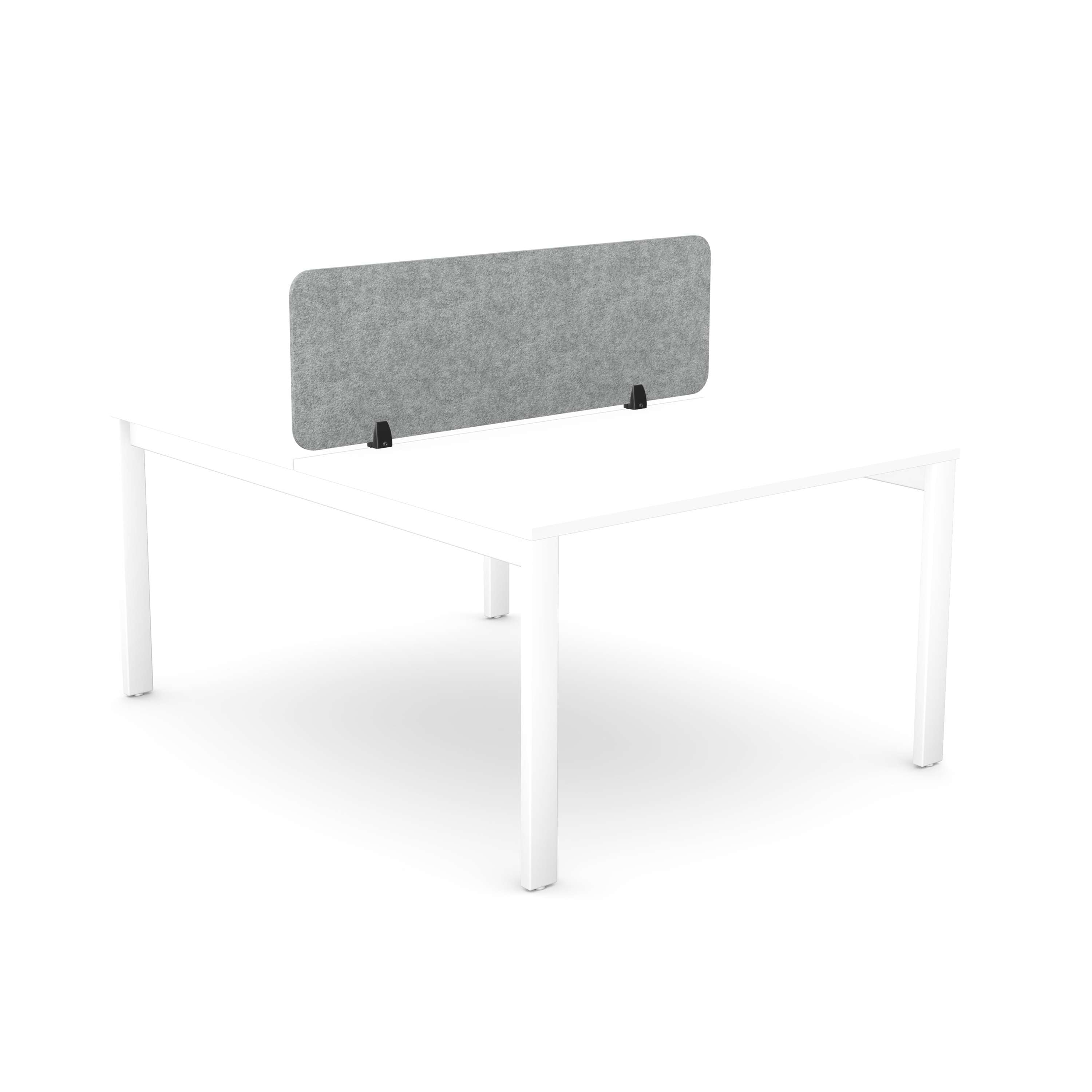 Desk Mounted Acoustic PET Screen | 1390X400 | Grey