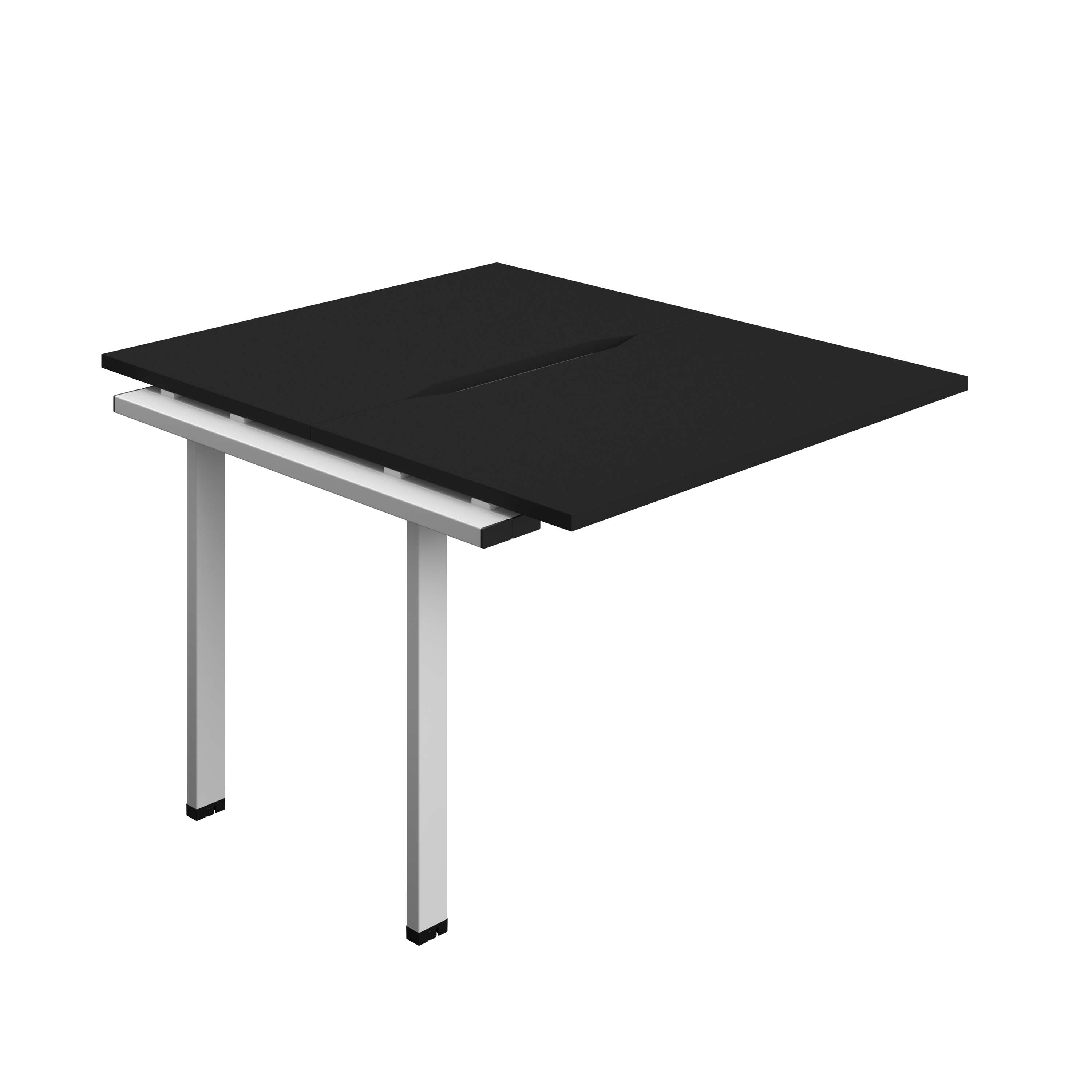 Synergy Bench Extension with Cut Out: 2 Person (FSC) : 1000 | 600 | Black/Silver