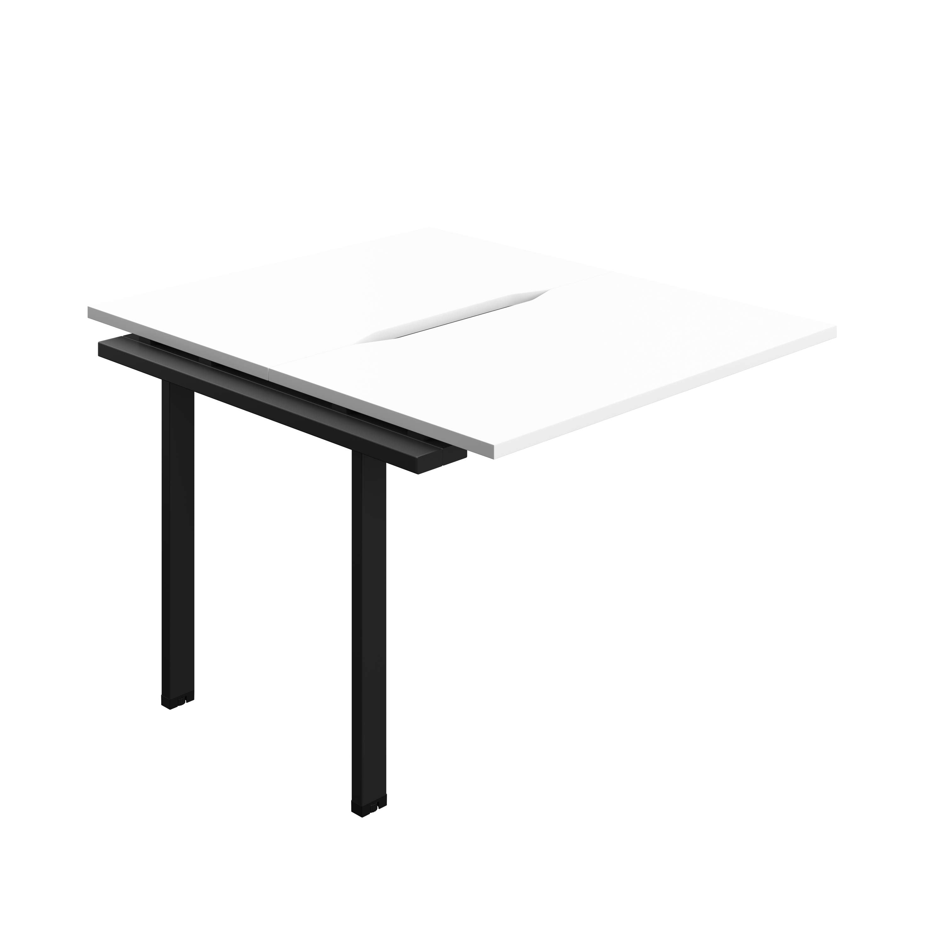 Synergy Bench Extension with Cut Out: 2 Person (FSC) : 1000 | 700 | White/Black