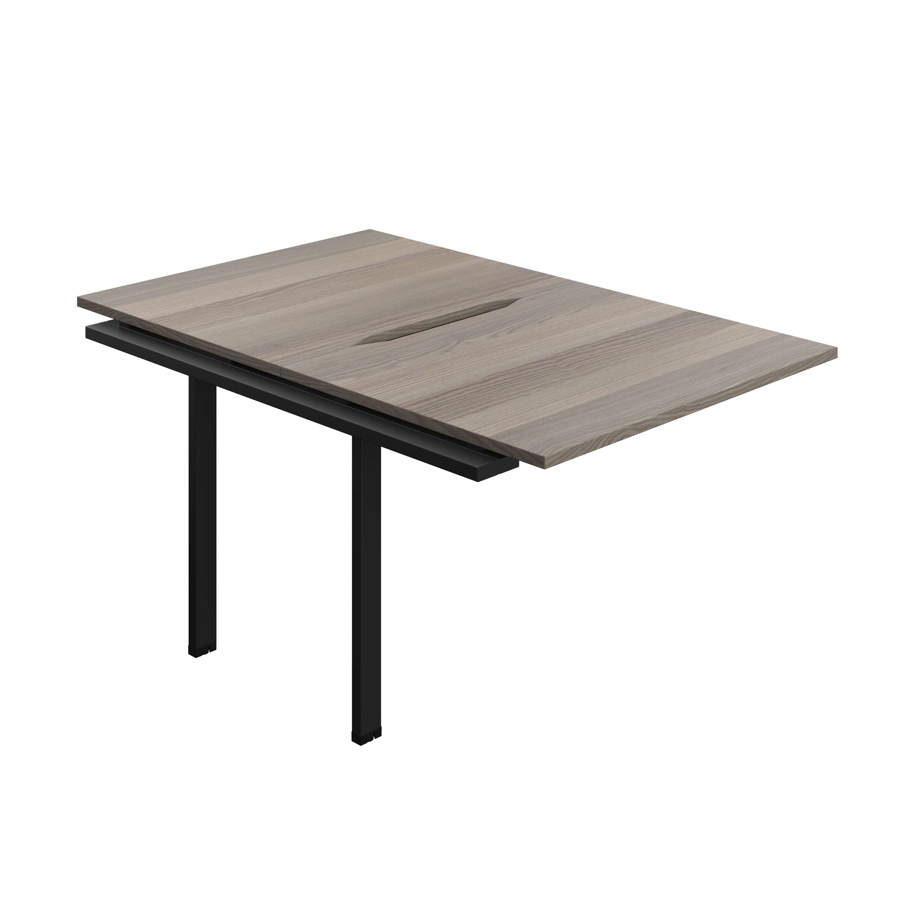 Synergy Bench Extension with Cut Out: 2 Person (FSC) : 1000 | 800 | Grey Oak/Black