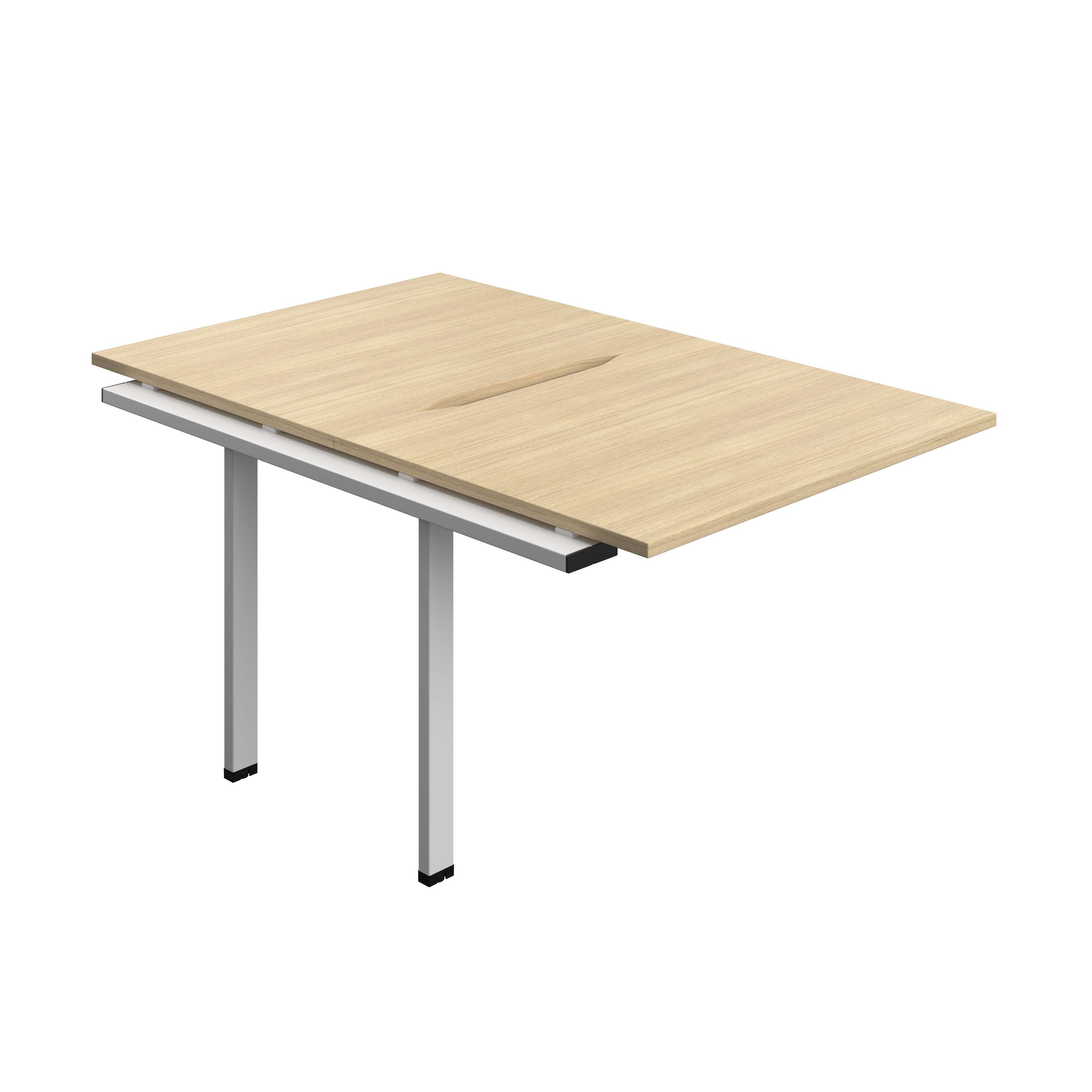 Synergy Bench Extension with Cut Out: 2 Person (FSC) : 1000 | 800 | Nova Oak/Silver