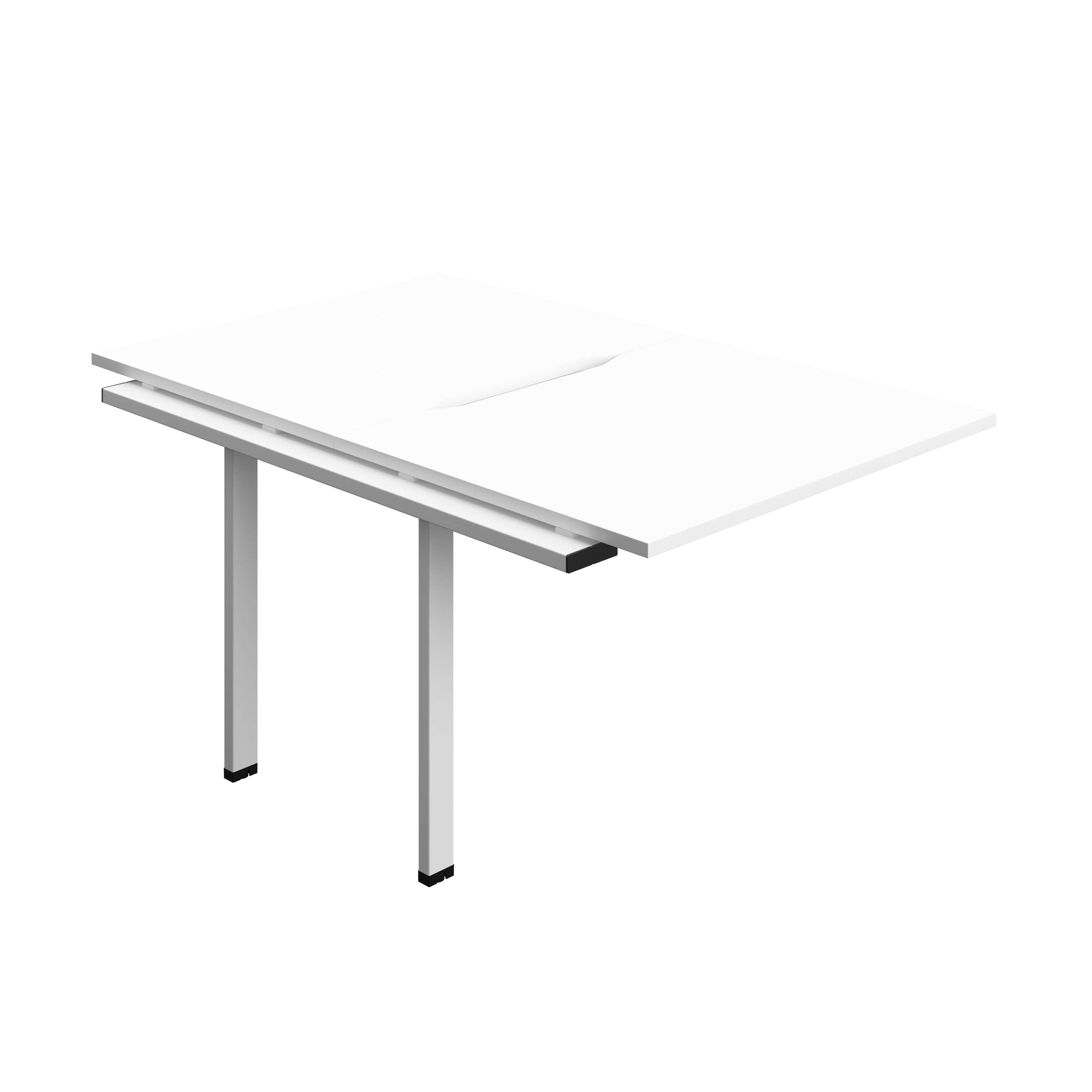 Synergy Bench Extension with Cut Out: 2 Person (FSC) : 1000 | 800 | White/White