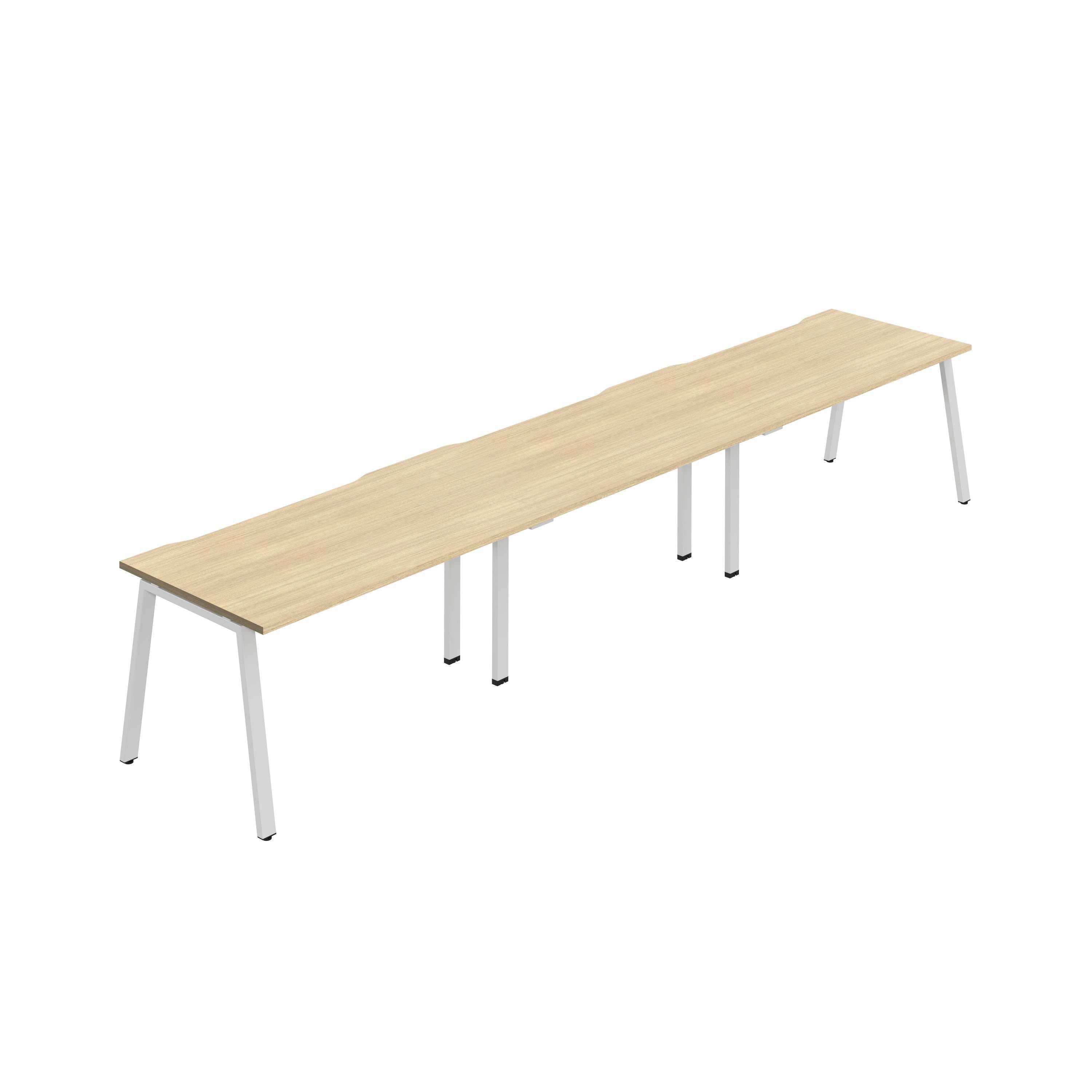 Synergy 3SP Bench Desk|1200X800mm|A-Frame|Nova Oak/White