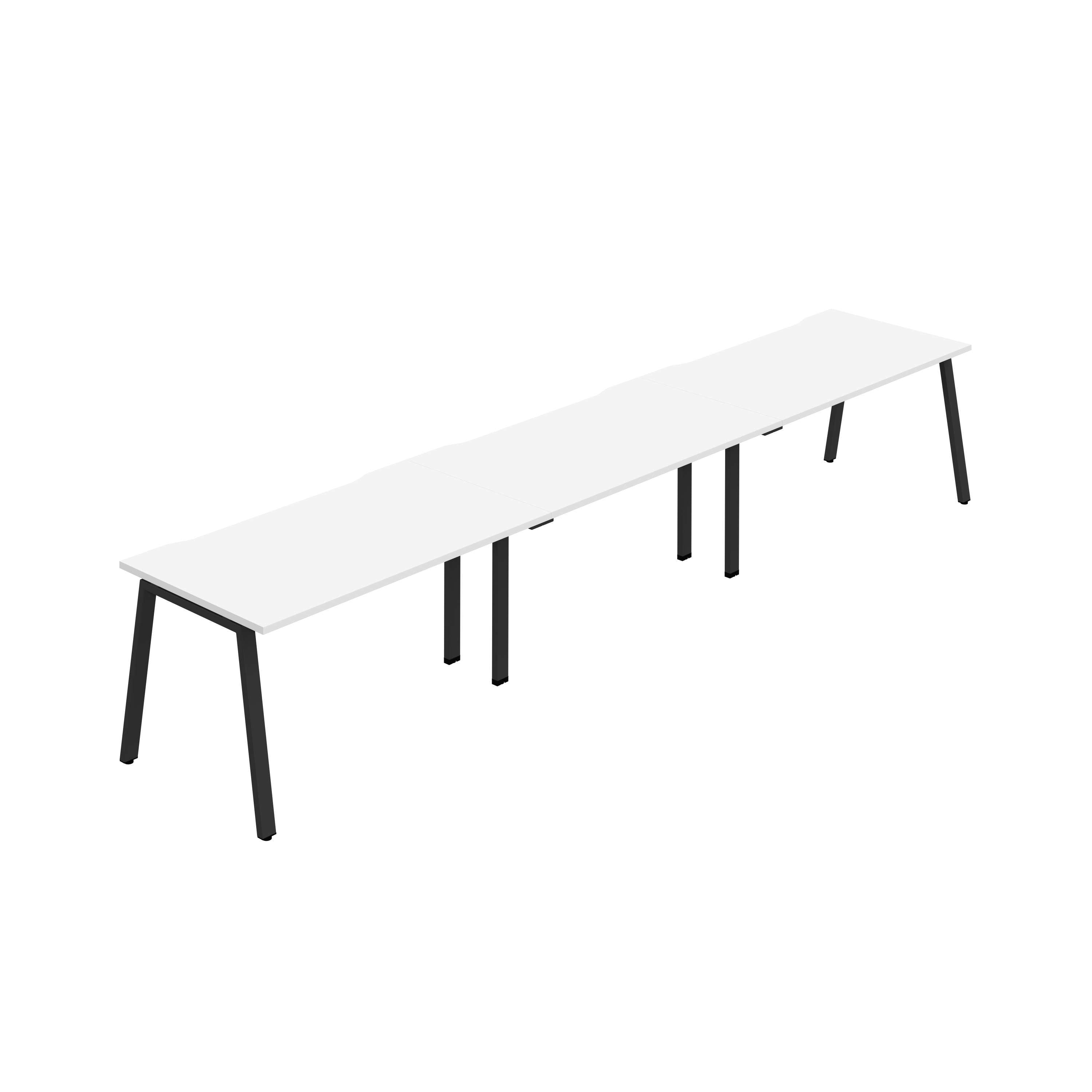 Synergy 3SP Bench Desk|1200X800mm|A-Frame|White/Black