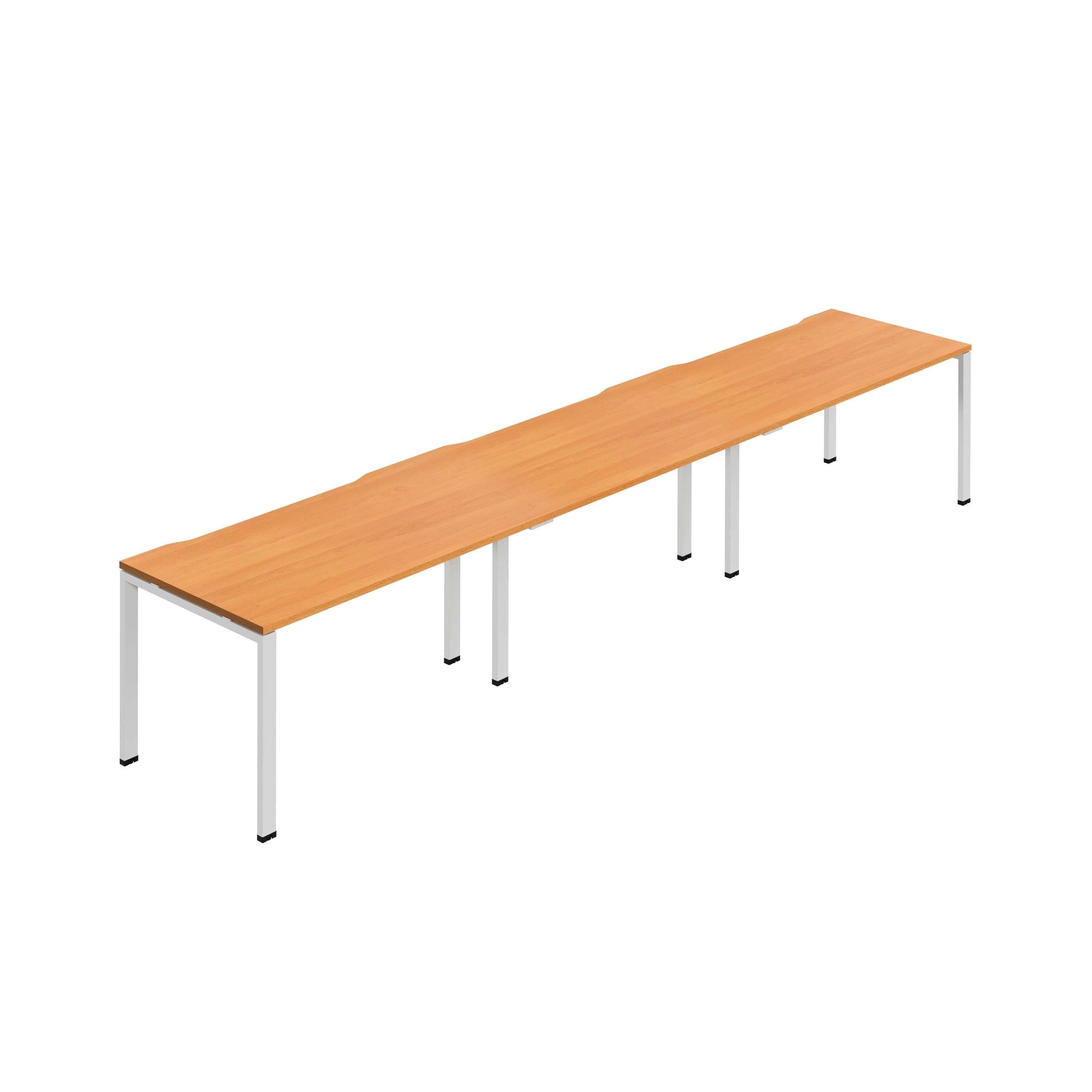 Synergy 3SP Bench Desk|1400X800mm|GoalPost|Beech/White
