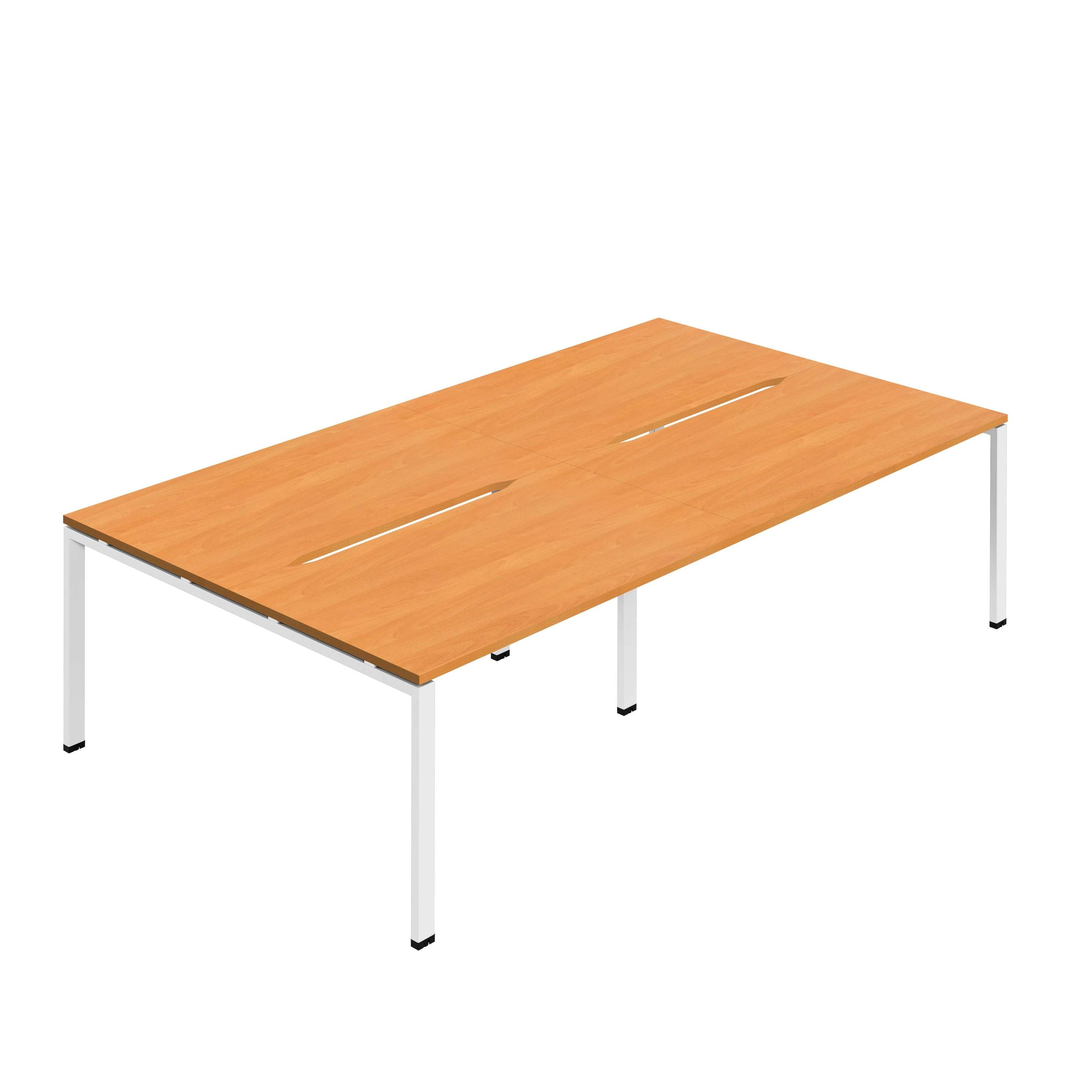 Synergy 4P Bench Desk|1400X800mm|GoalPost|Beech/White
