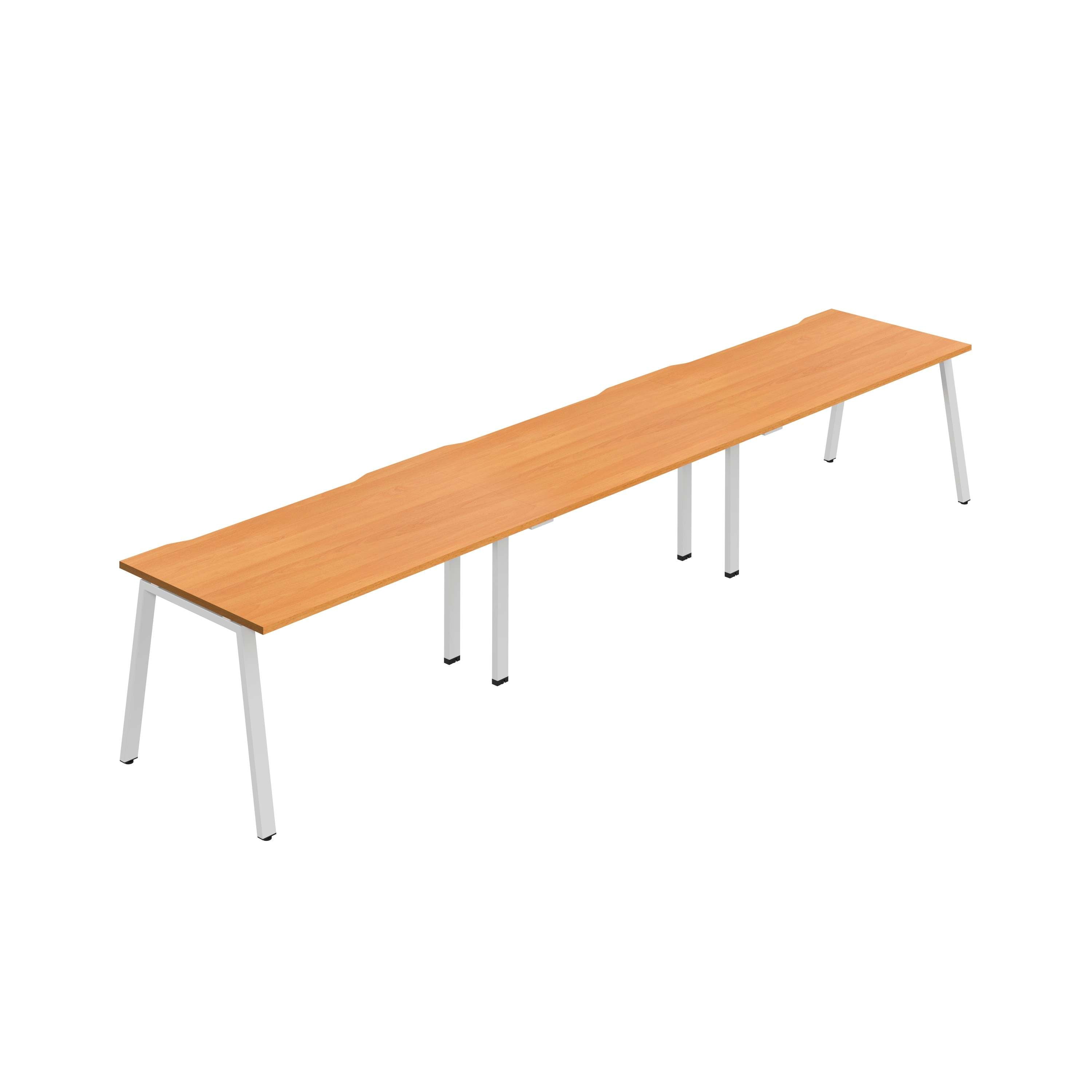 Synergy 3SP Bench Desk|1400X800mm|A-Frame|Beech/White