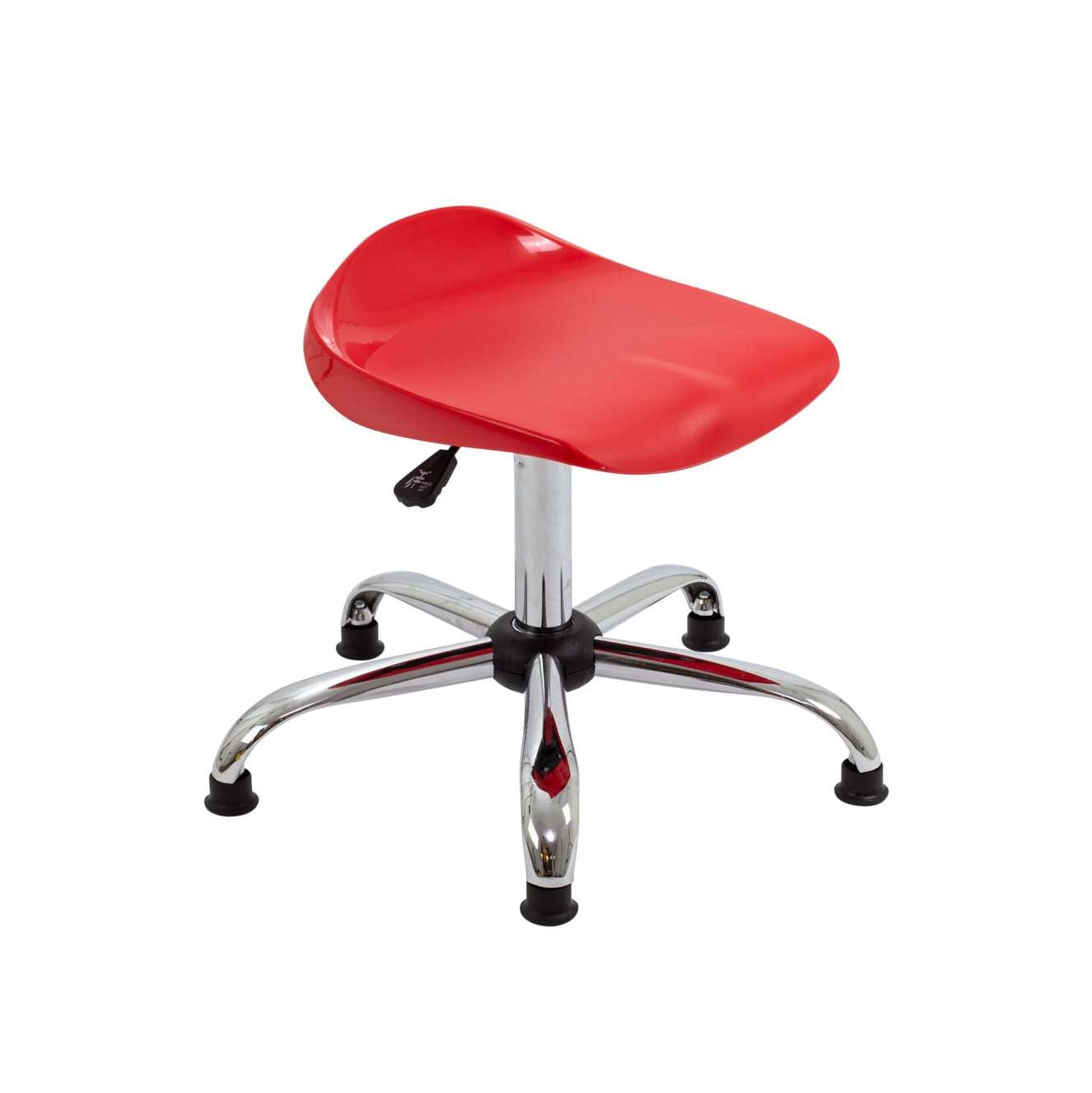 Titan Swivel Senior Stool with Chrome Base and Glides