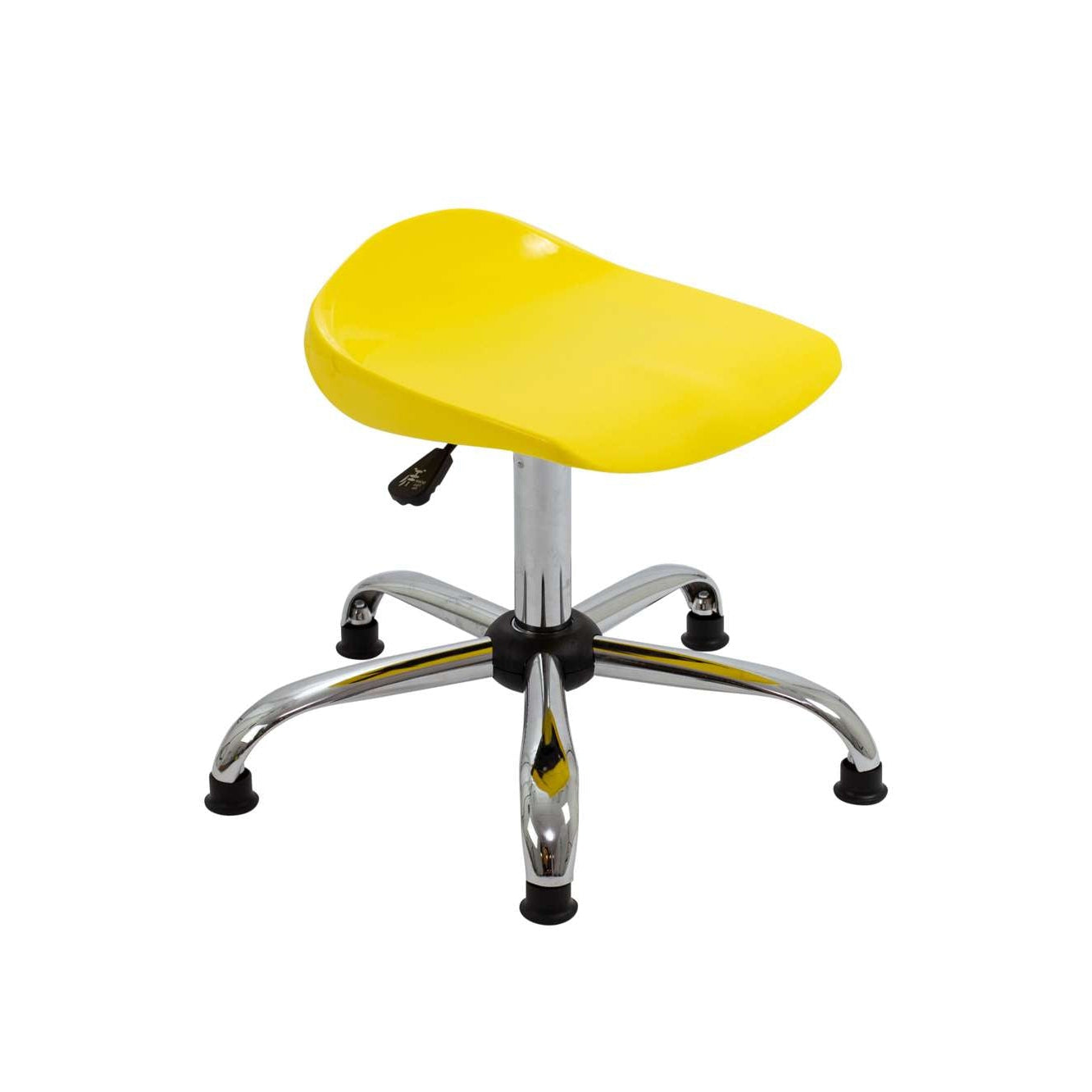 Titan Swivel Senior Stool with Chrome Base and Glides