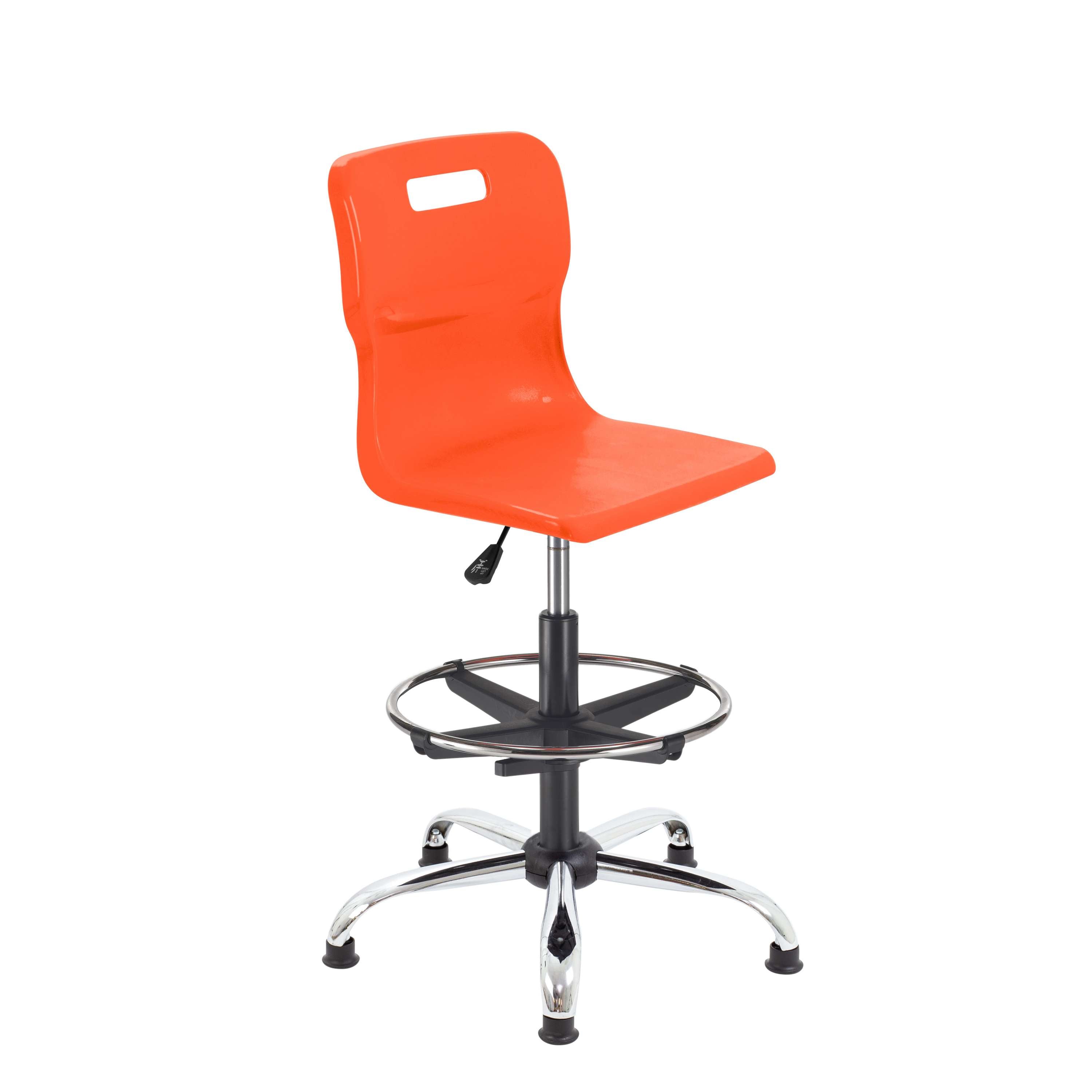 Titan Swivel Senior Chair with Chrome Base, Castors and D-Kit