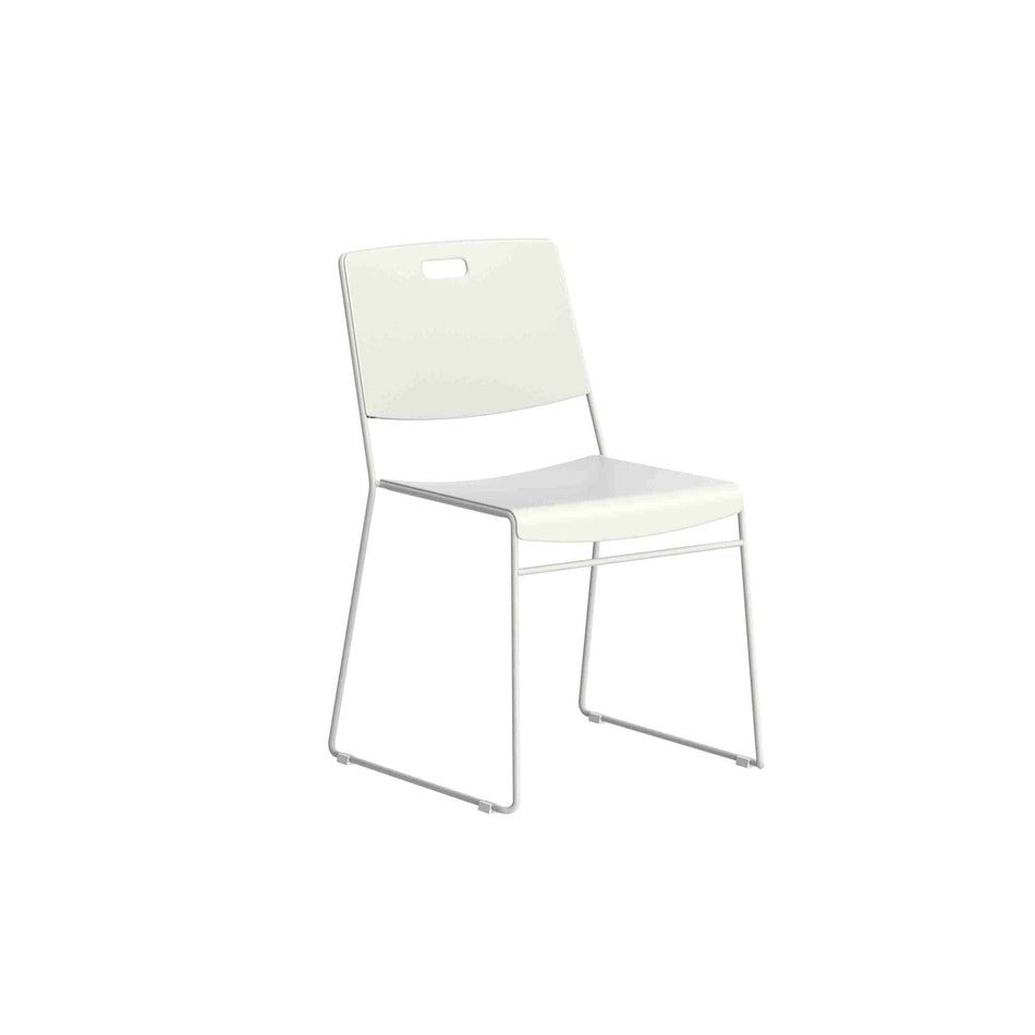 Titan Arc High Density Stacker Chair | White