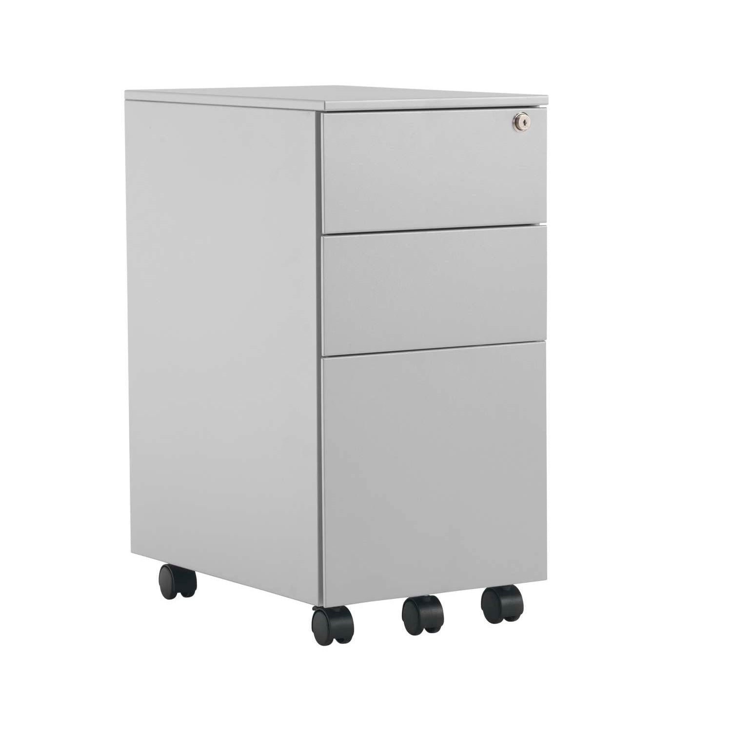 Pedestal Slimline 3 Drawer Steel