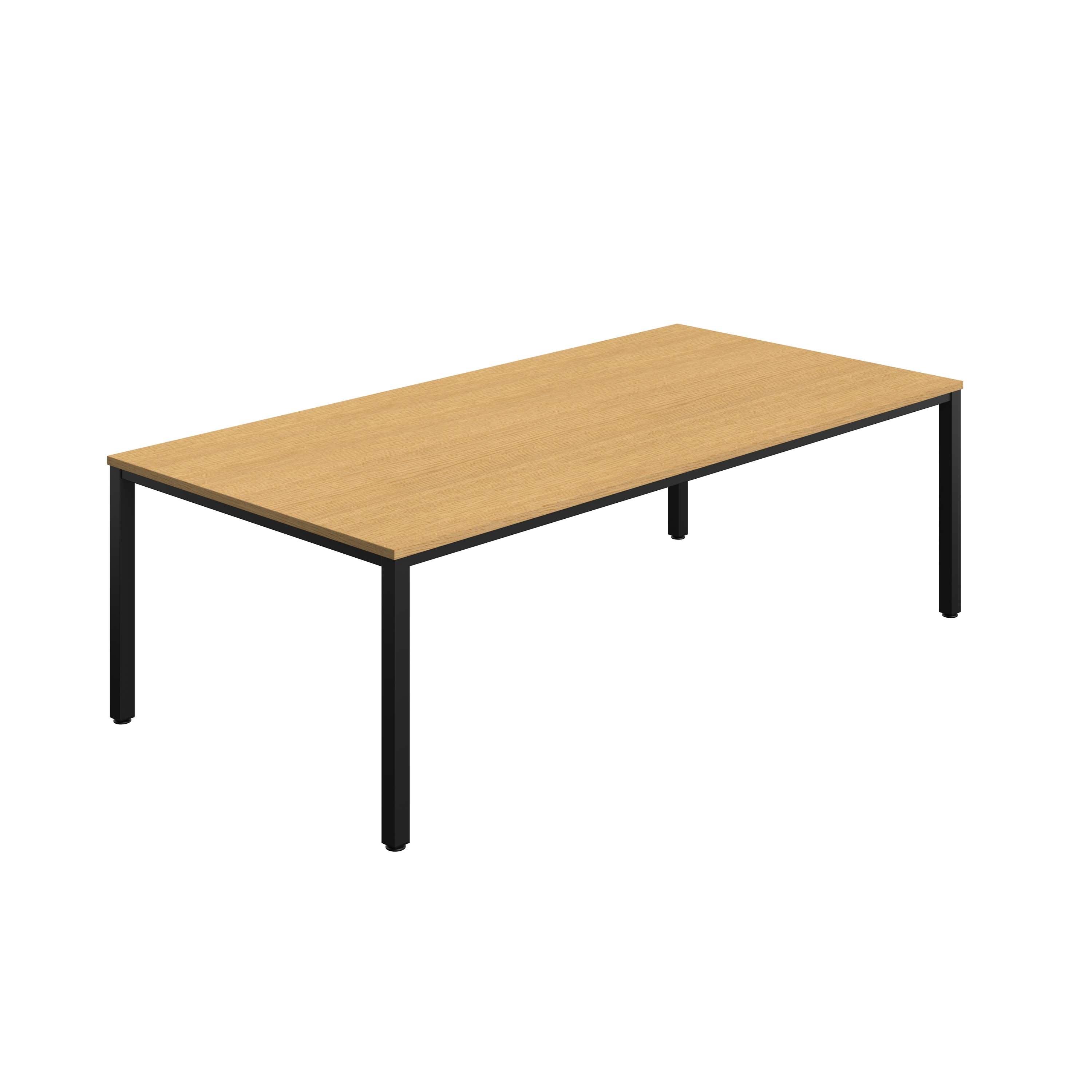 Fraction Infinity Rectangular Meeting Table (FSC) | 2400 X 1200 | Sorano Oak/Black