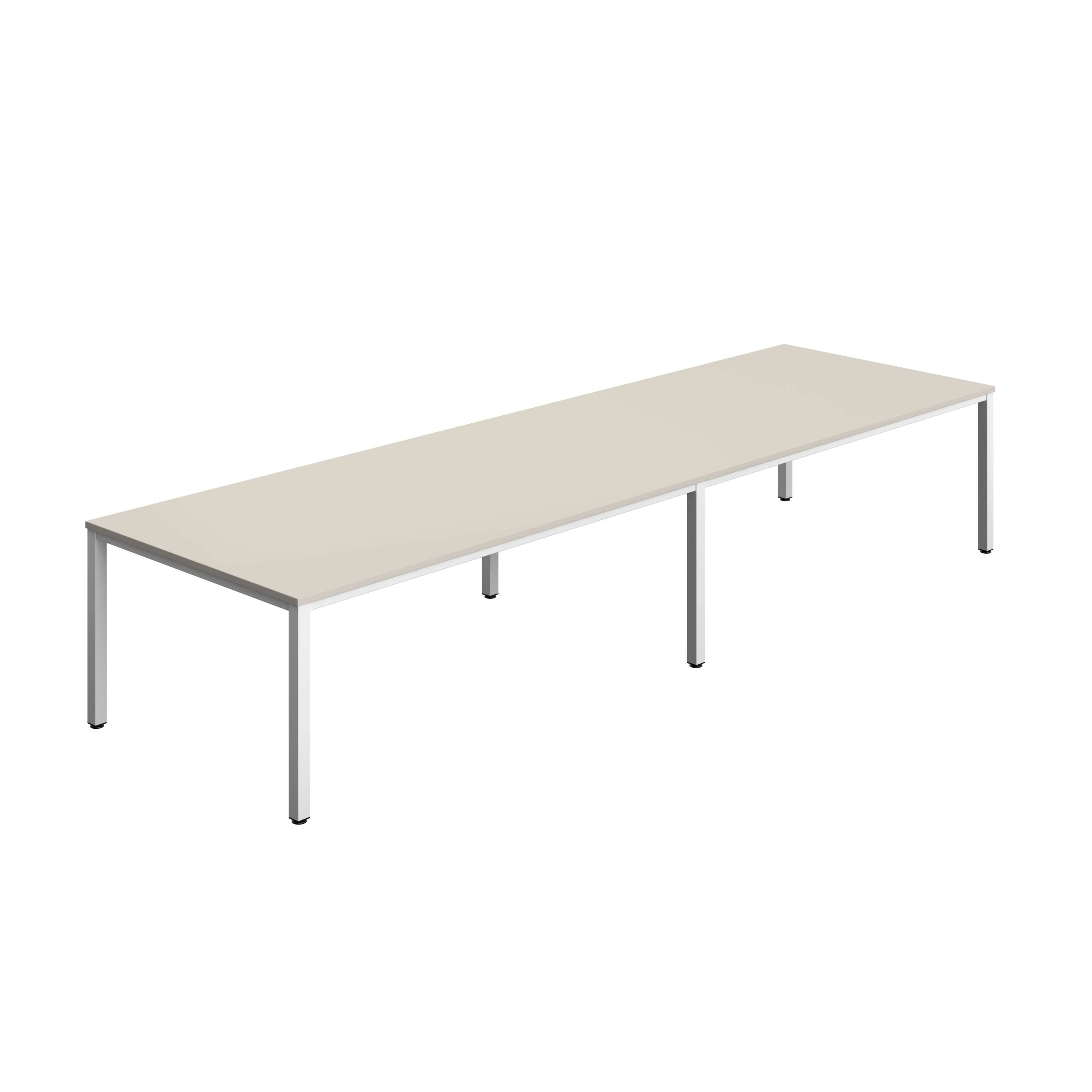 Fraction Infinity Rectangular Meeting Table (FSC) | 4000 X 1200 | Grey/White