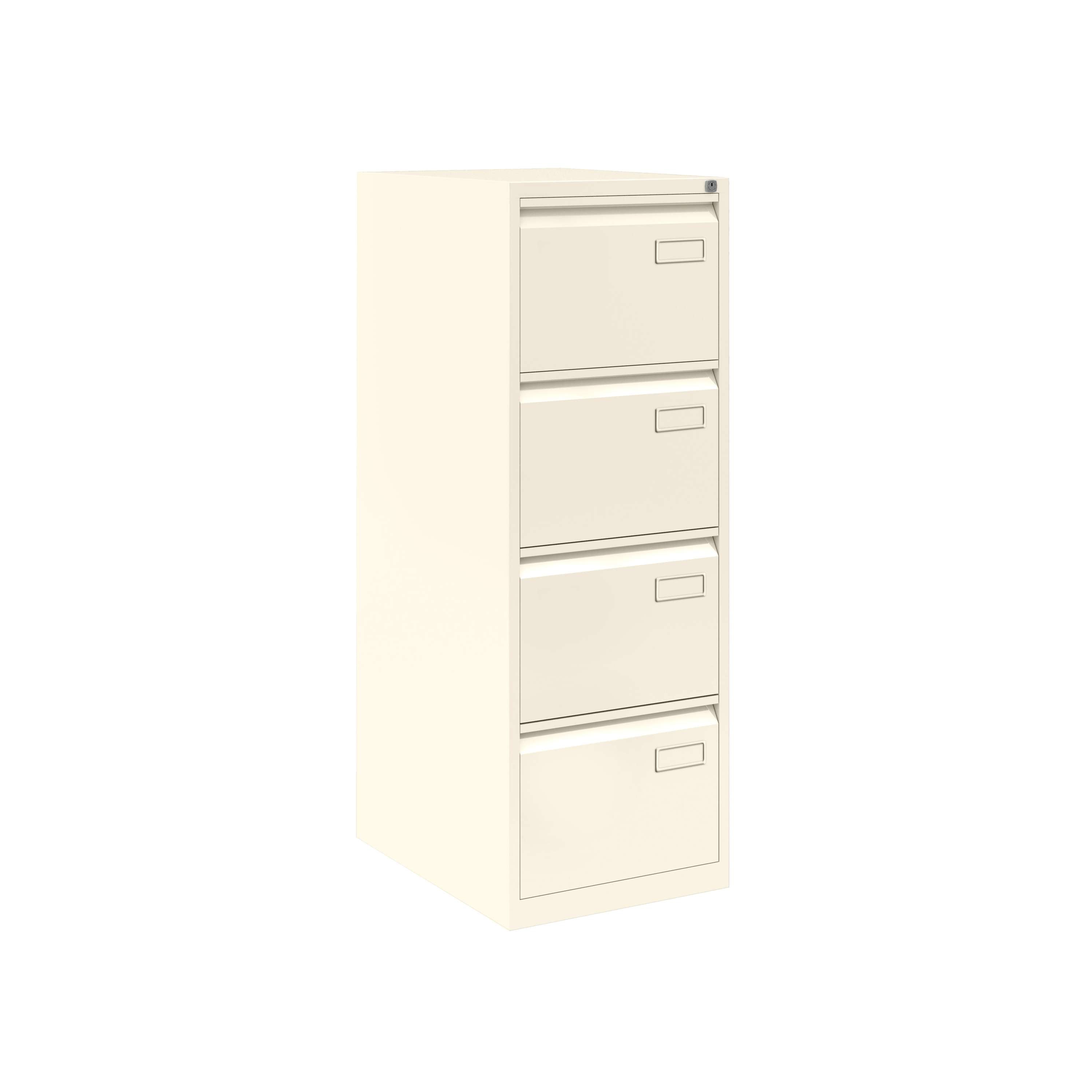 Bisley 4 Drawer Contract Steel Filing Cabinet | Chalk White