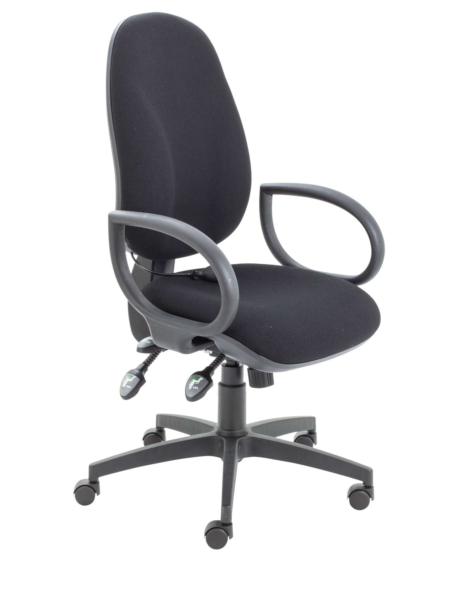 Maxi Ergo Chair With Lumbar Pump and Fixed Arms