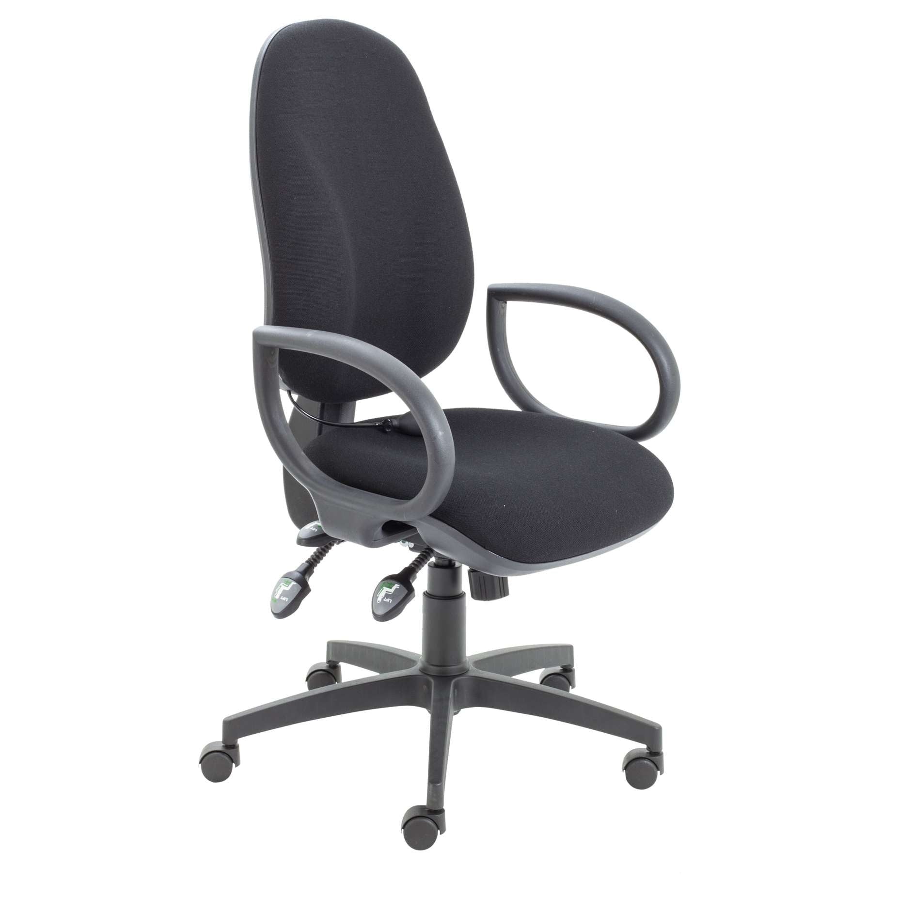 Maxi Ergo Chair With Lumbar Pump and Fixed Arms