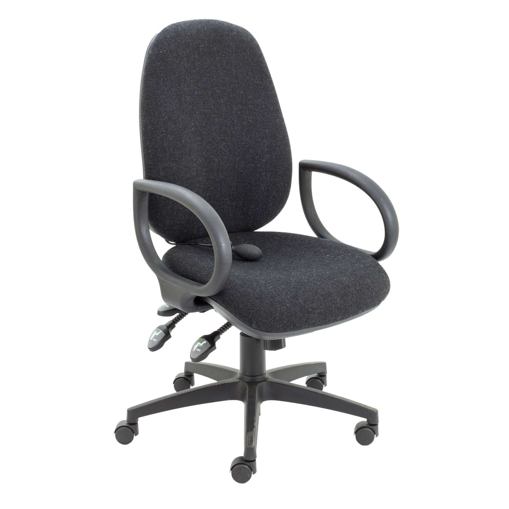 Maxi Ergo Chair With Lumbar Pump and Fixed Arms