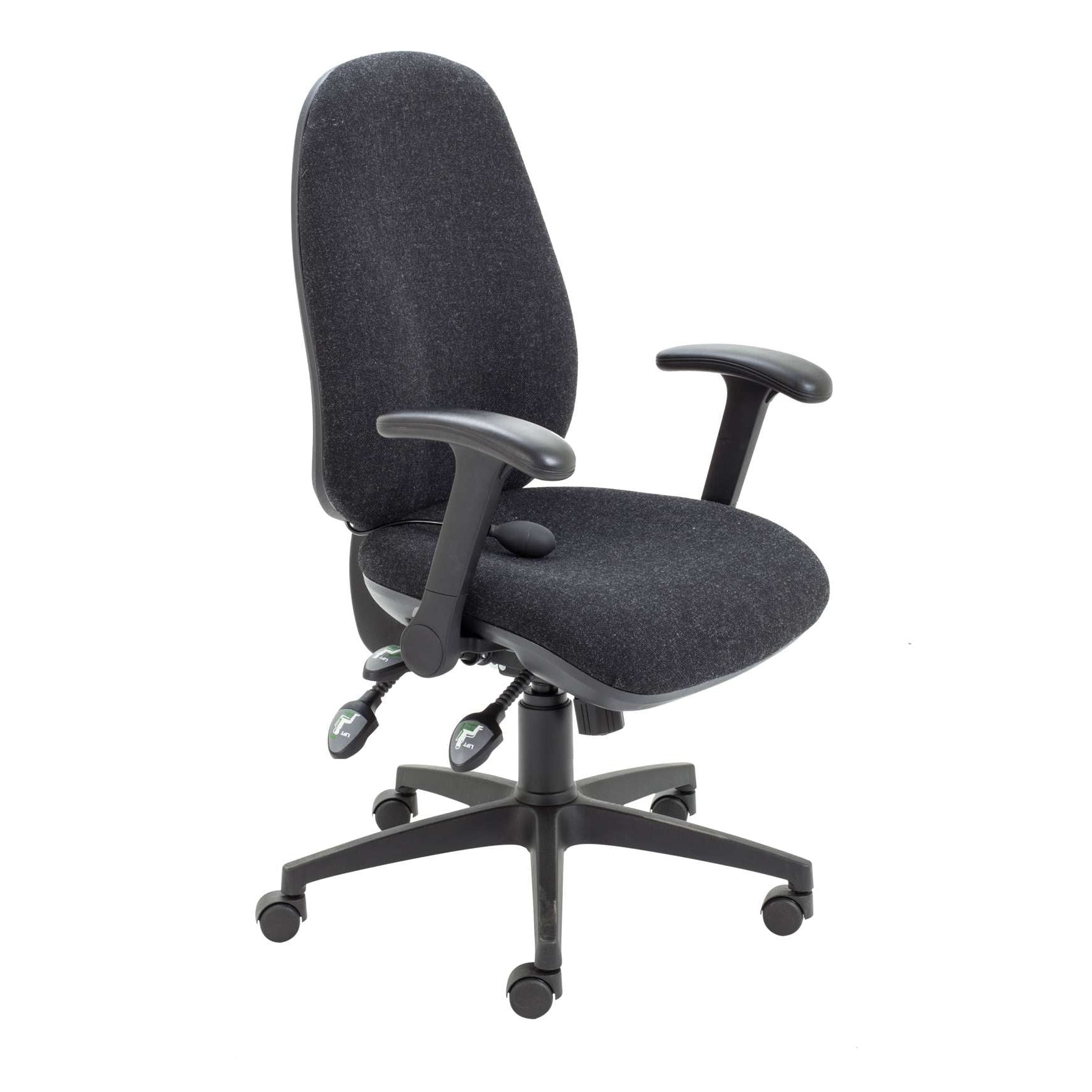 Maxi Ergo Chair With Lumbar Pump and Folding Arms