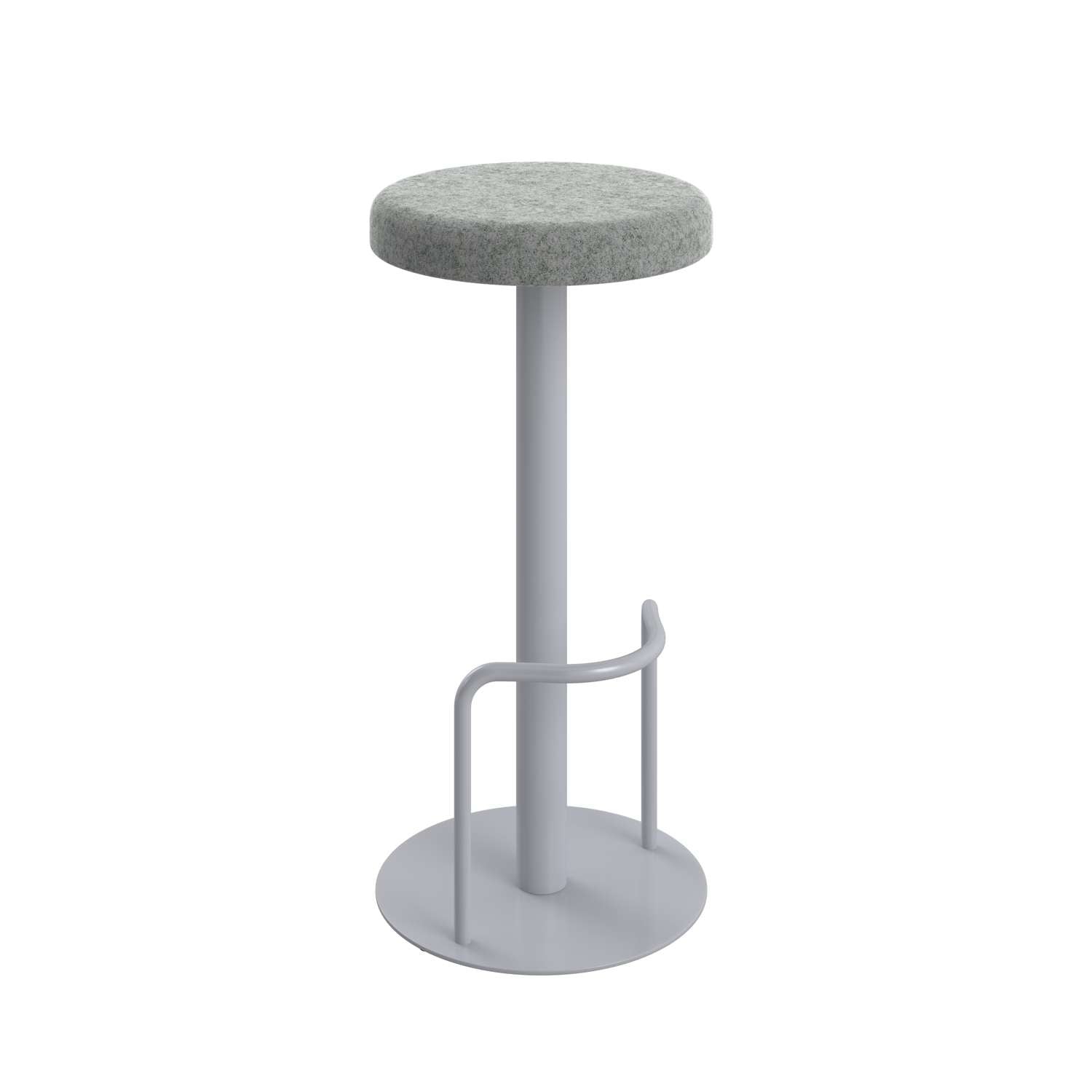 Contract High Stool with Tube Footrest