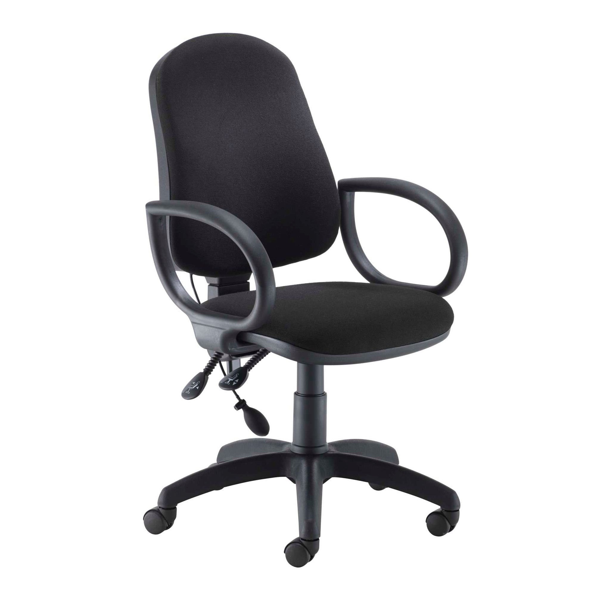 Calypso Ergo 2 Lever Office Chair With Lumbar Pump and Fixed Arms