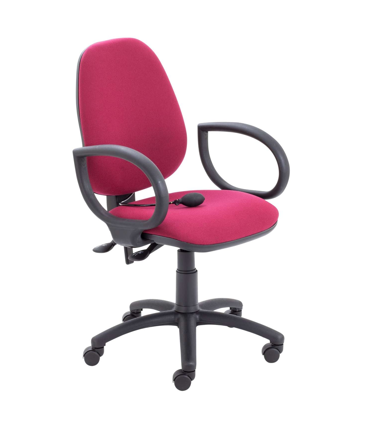 Calypso Ergo 2 Lever Office Chair With Lumbar Pump and Fixed Arms