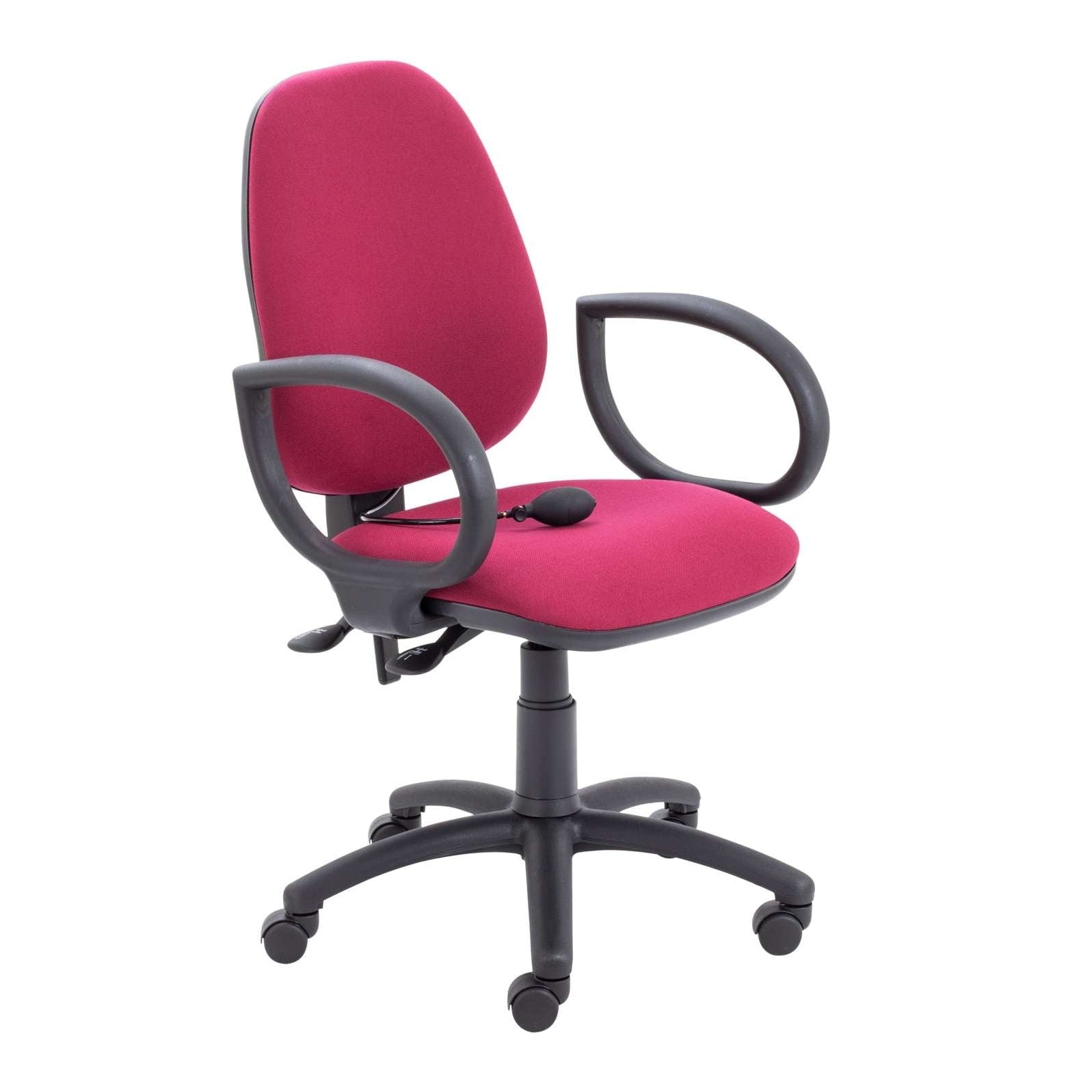 Calypso Ergo 2 Lever Office Chair With Lumbar Pump and Fixed Arms