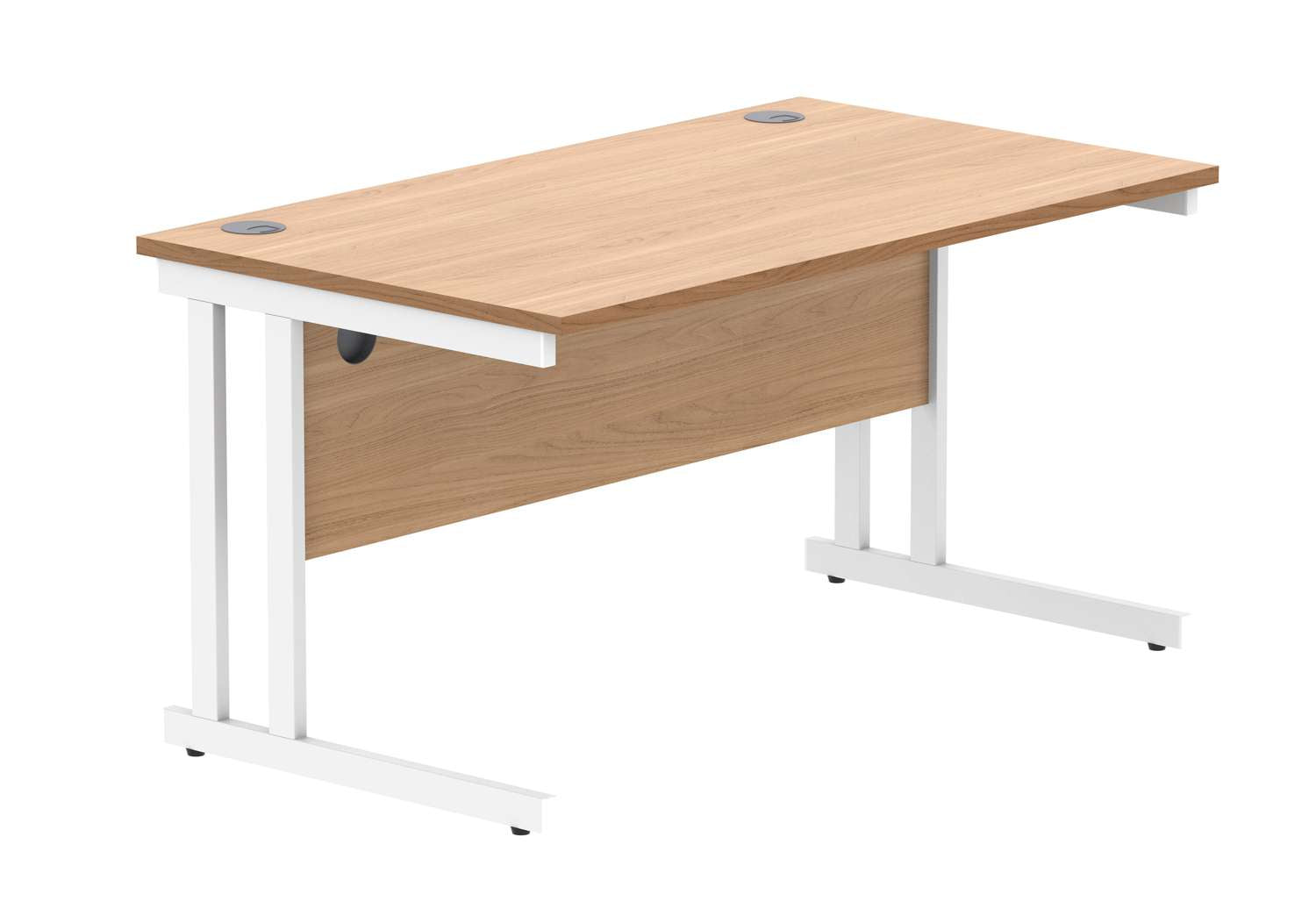 Office Rectangular Desk With Steel Double Upright Cantilever Frame (FSC)