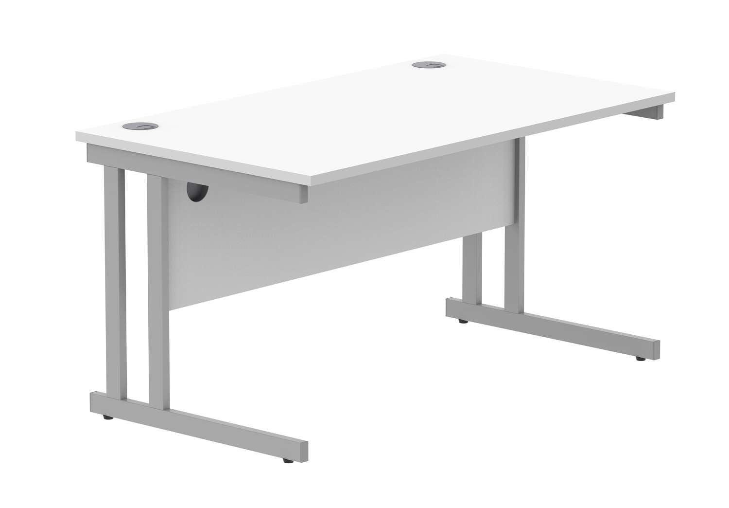 Office Rectangular Desk With Steel Double Upright Cantilever Frame (FSC)