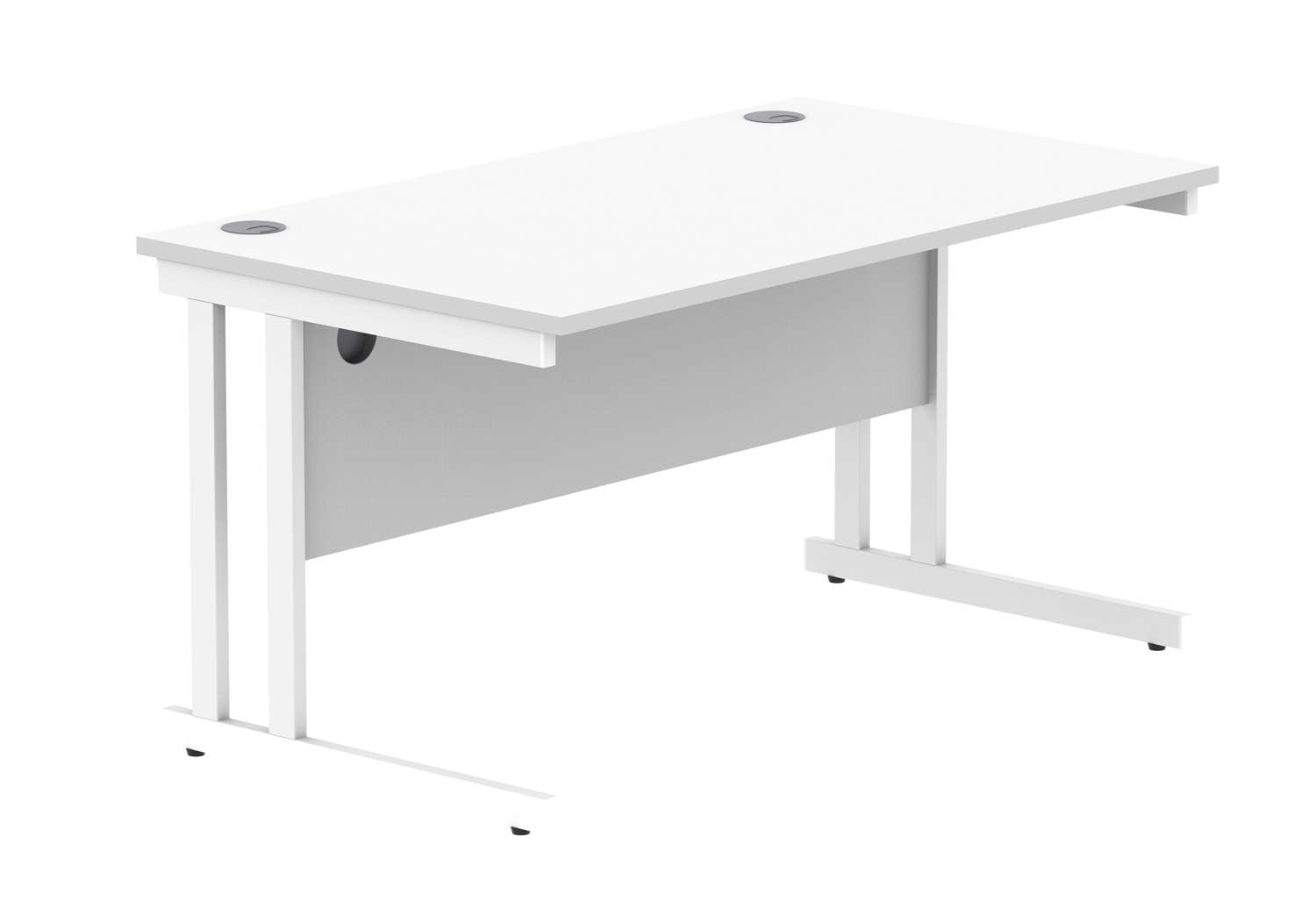 Office Rectangular Desk With Steel Double Upright Cantilever Frame (FSC)