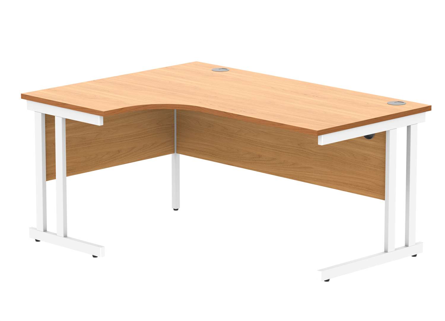 Office Left Hand Corner Desk With Steel Double Upright Cantilever Frame (FSC)