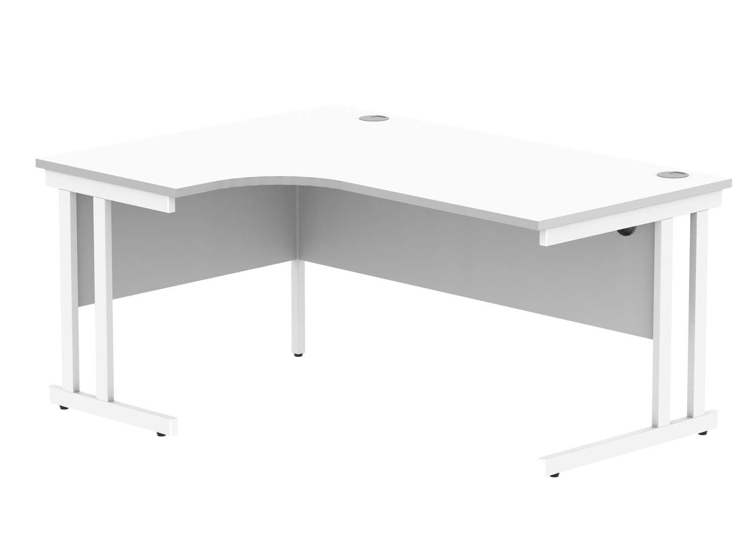 Office Left Hand Corner Desk With Steel Double Upright Cantilever Frame (FSC)